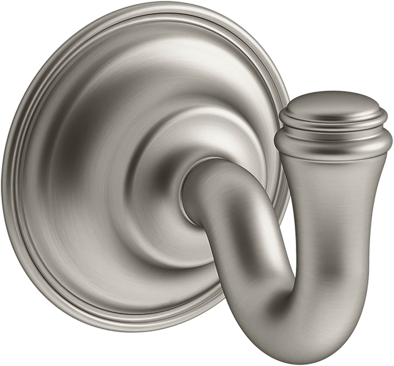 KOHLER K-26500-BN Eclectic Vibrant Brushed Nickel Single -Hook Wall mount Towel Hook