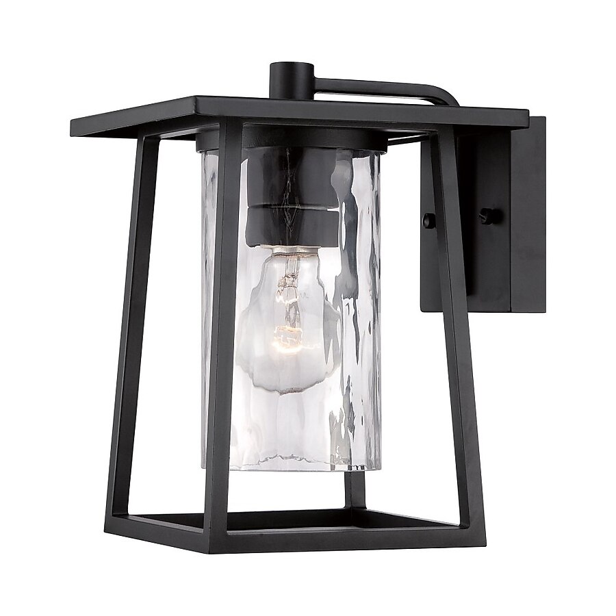 Quoizel Lodge 10-in H Mystic Black Medium Base (E-26) Outdoor Wall Light Quoizel Lodge 10-in H Mystic Black Medium Base (E-26) Outdoor Wall Light