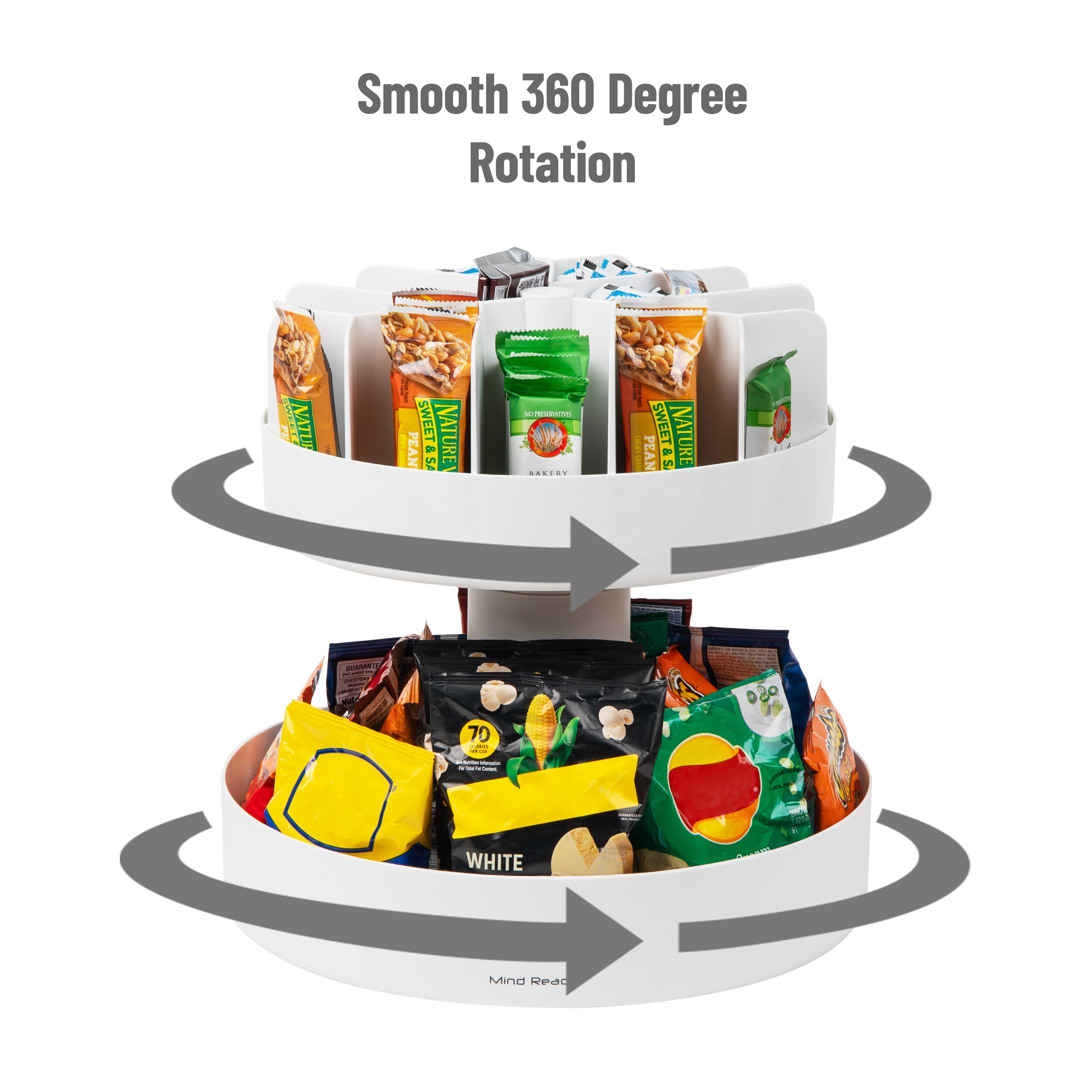 Mind Reader SNACKCAR-WHT Lazy-Susans - View #4