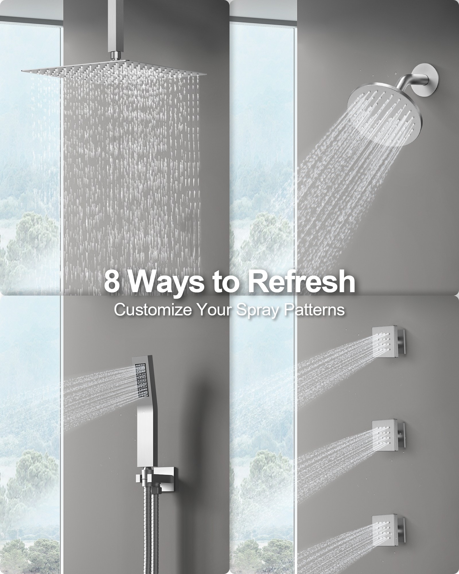GRANDJOY SFS-1067-NK12 Showerhead-Bar-Panels - View #8