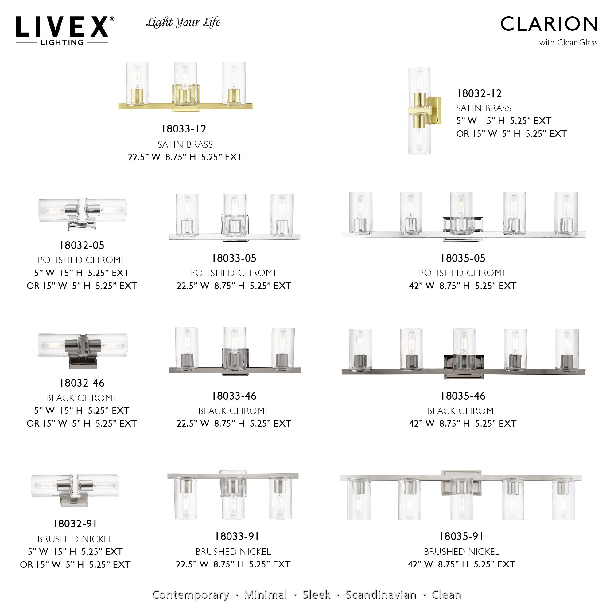 Livex Lighting Clarion 42-in 5-Light Black Chrome Modern/Contemporary ...