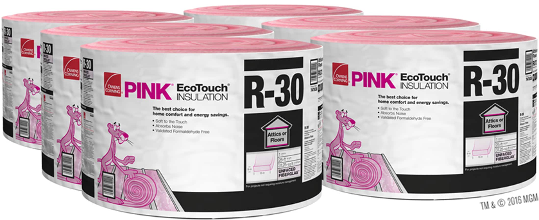 Owens Corning Eco Touch 23 in. W X 25 ft. L R-30 Unfaced