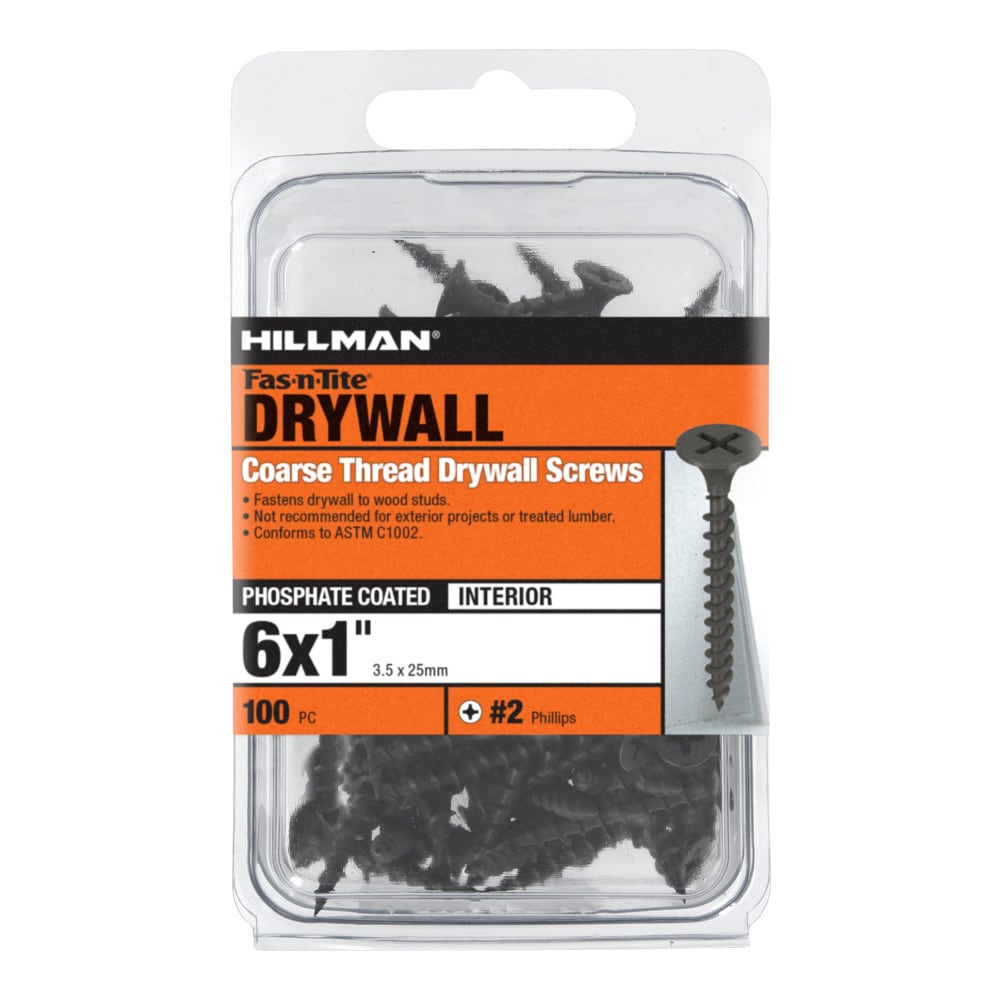 Fas-n-Tite #6 x 1-in Flat Coarse Thread Drywall Screws 0.337-lb ( 100 -Pack )