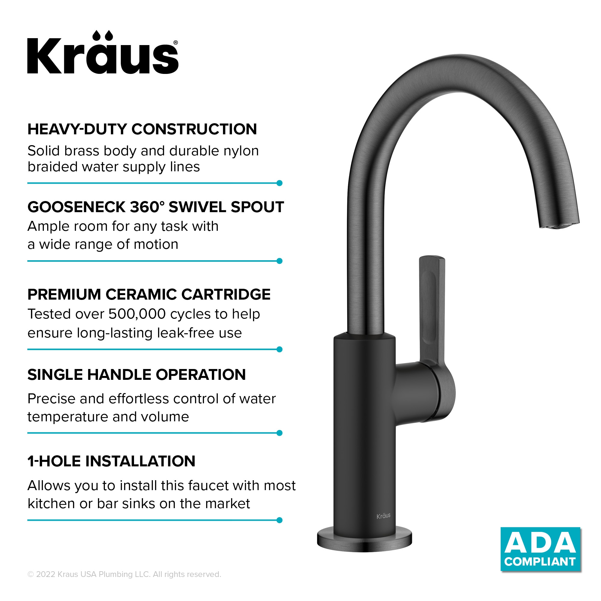 Kraus KPF-2822MBSFSB Kitchen-Faucets - View #8