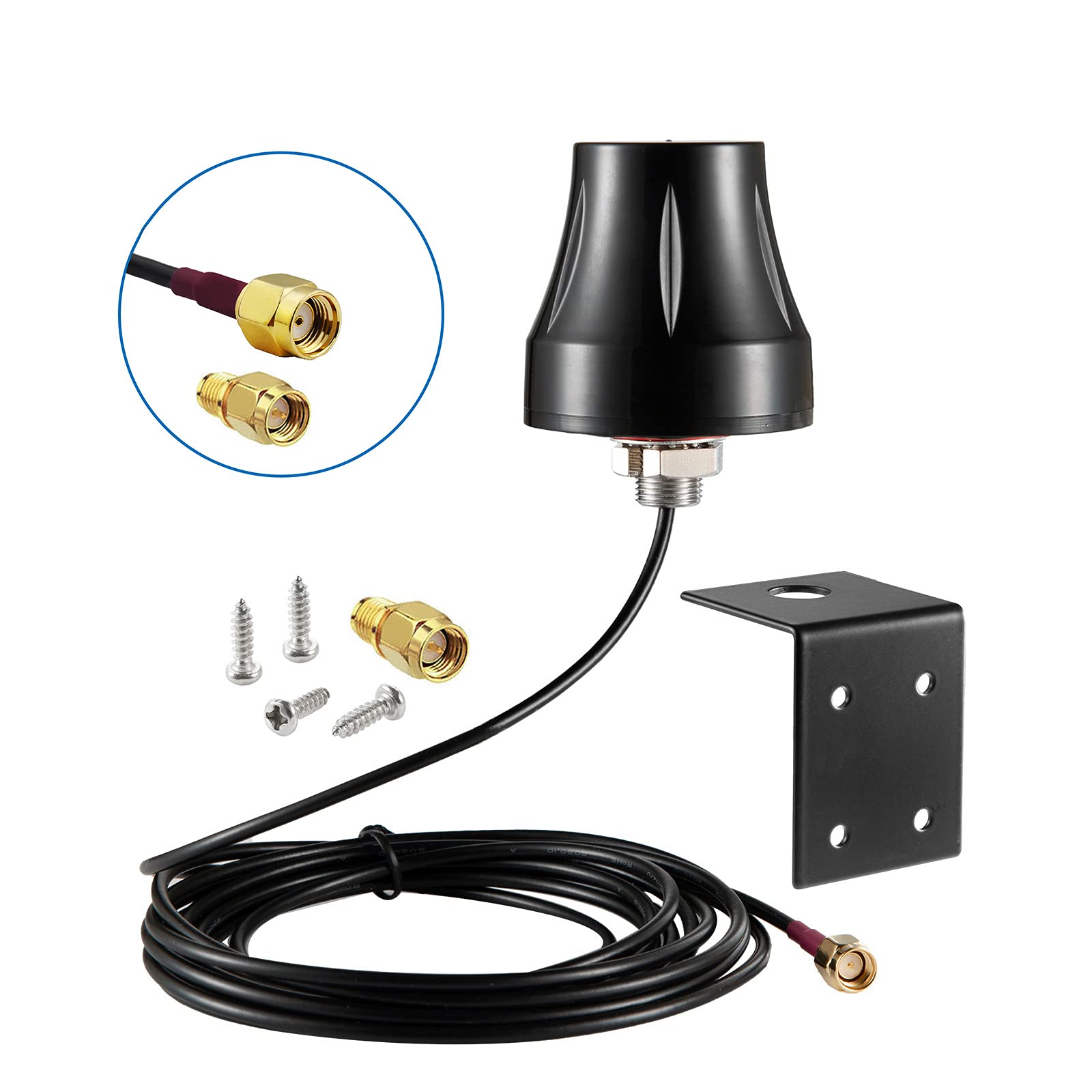 Justincity  Waterproof Dual Band WiFi 2 4GHz 5GHz 5 8GHz Outdoor 5dBi RP SMA SMA Male Antenna for Wireless Vedio Security Camera Surveillance