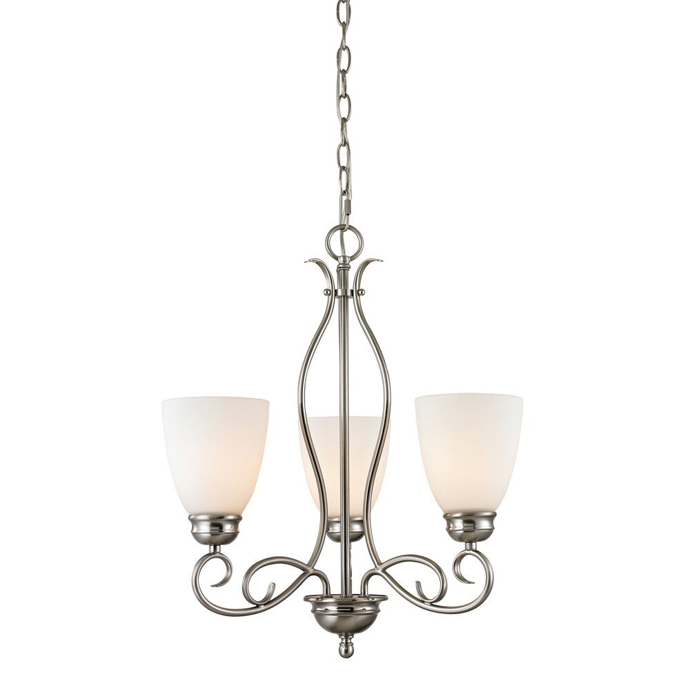 Westmore Lighting CH301120LED Sunbury 3-Light Brushed Nickel Transitional Chandelier