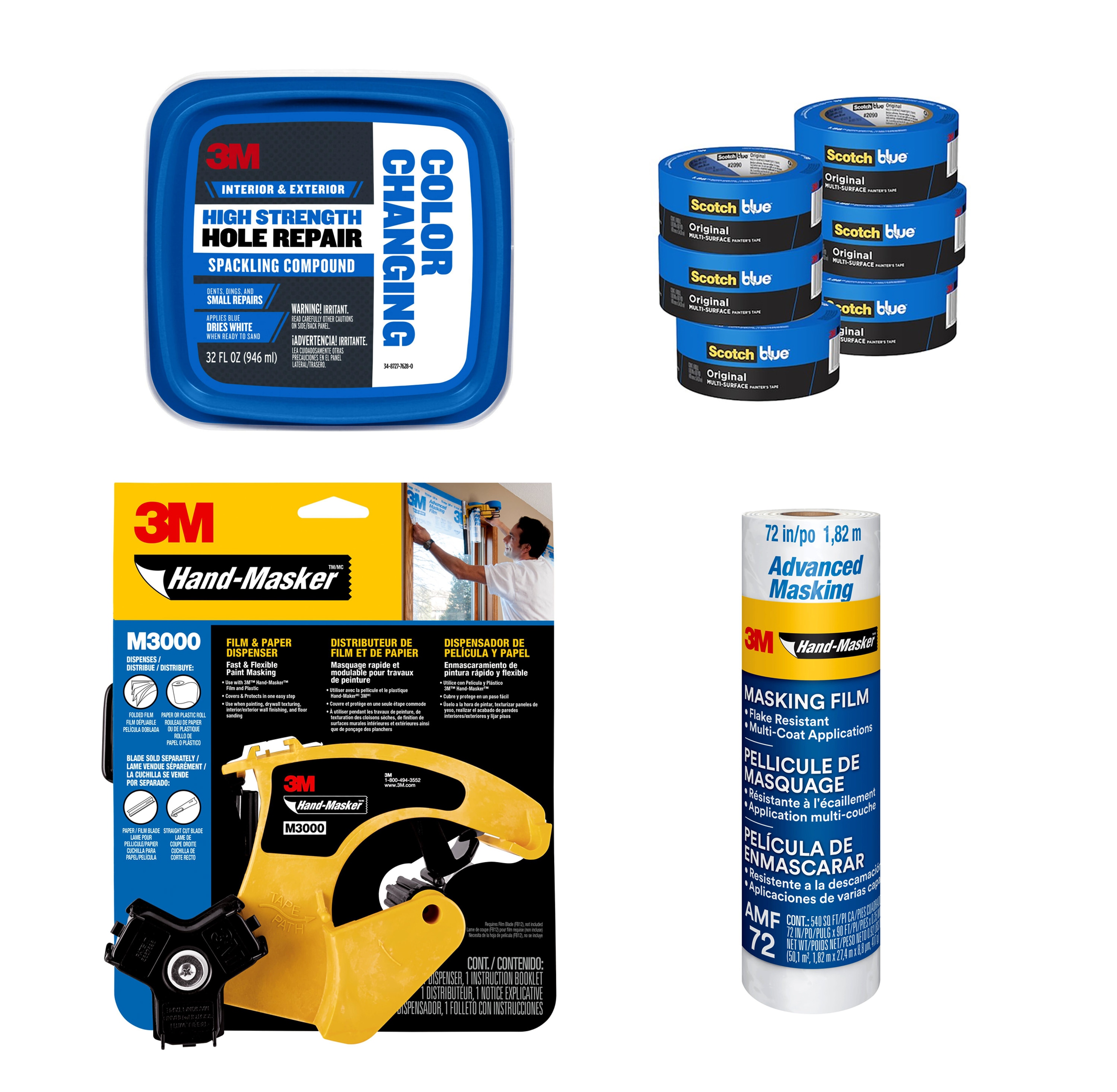 Shop ScotchBlue Paint Prep Essentials: ScotchBlue Painters Tape and  Applicator,and Masking Film at