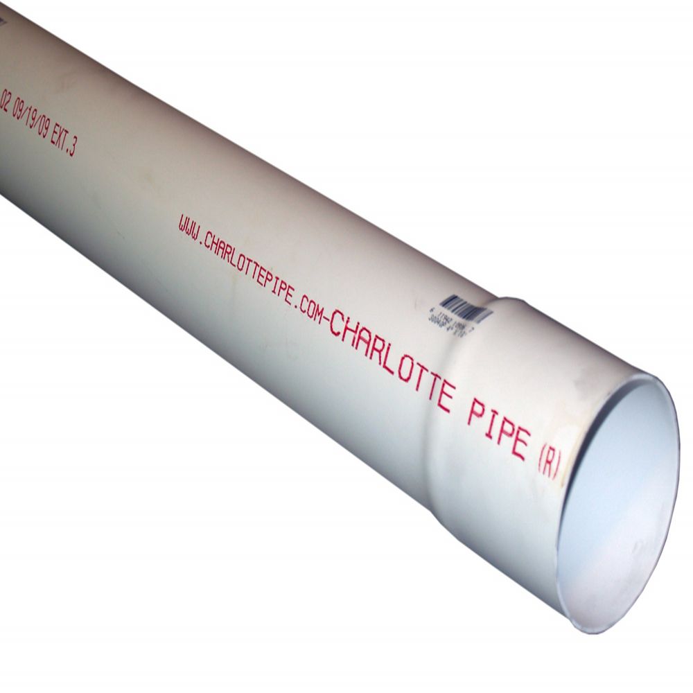 4-in x 10-ft PVC DWV Sewer and Drain Pipe