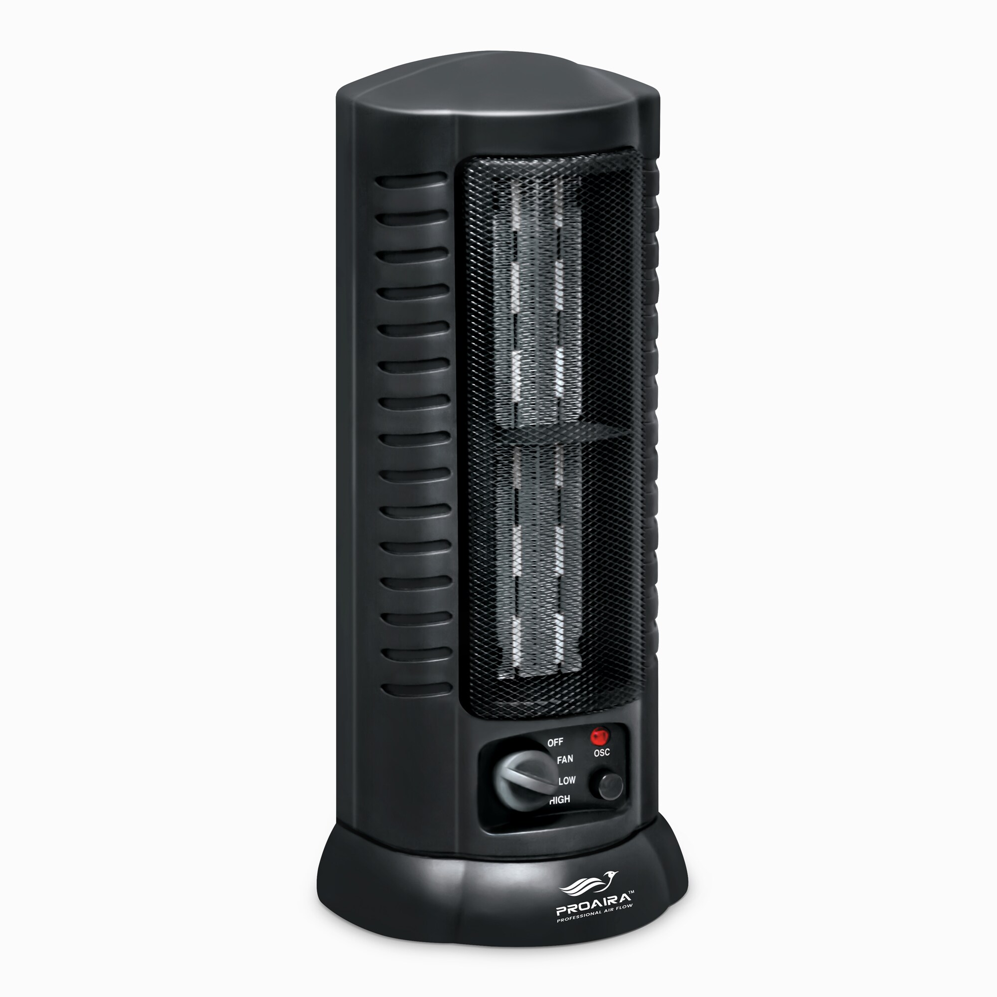 Proaira Black Ceramic Electric Tower Space Heater with Thermostat