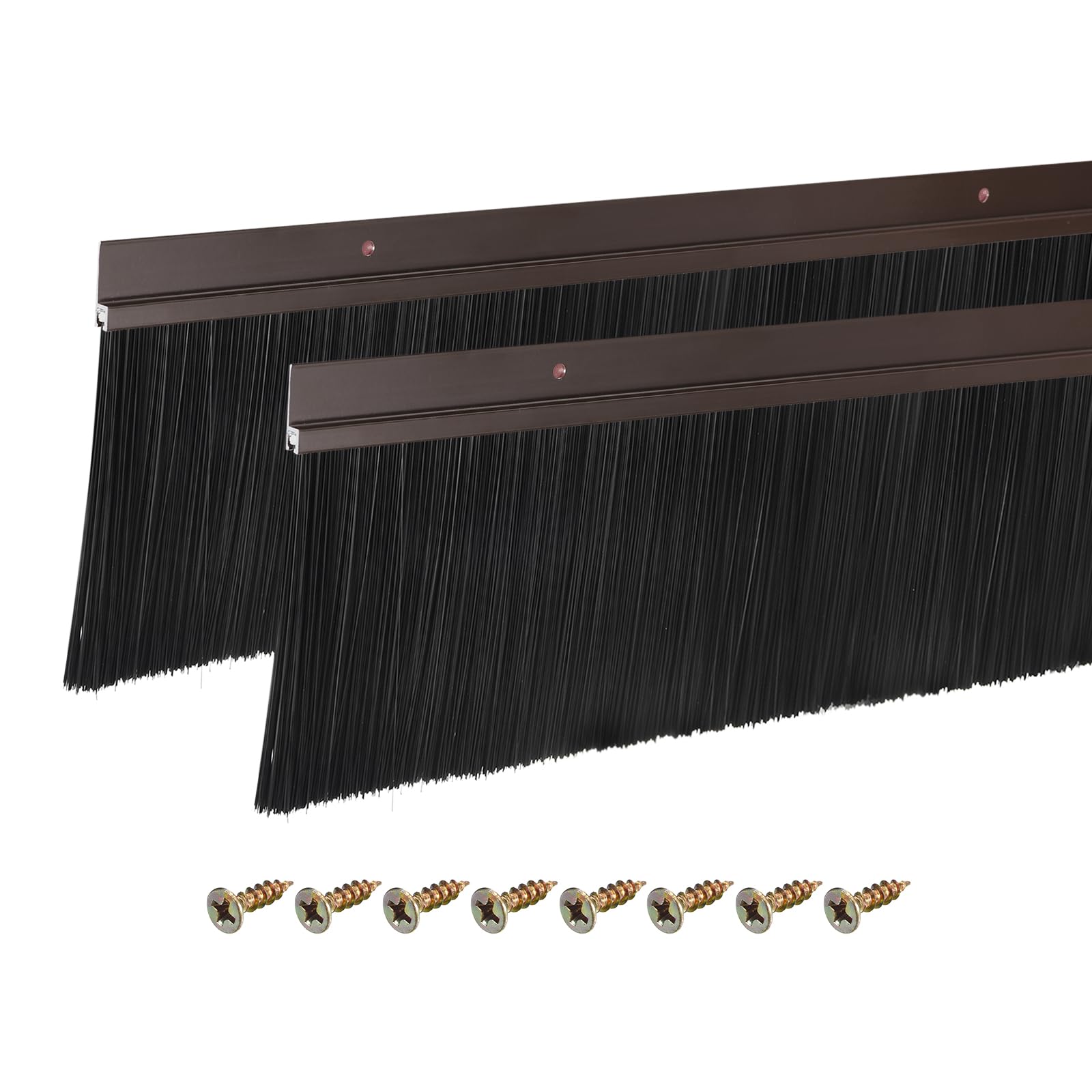 LAIFUCAM  Door Brush Bottom Sweep H Shape Aluminum Alloy Base with Three point nine inch Nylon Brush for Home and Industrial Use Thirty nine inch