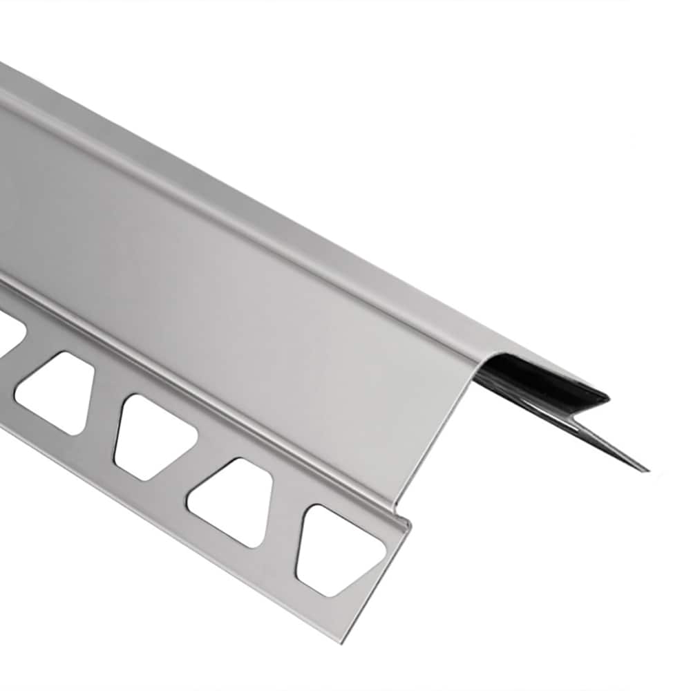 Schluter Systems E37E80S ECK-E 0.313-in W x 98.5-in L Stainless steel Steel Outside corner Tile Edge Trim