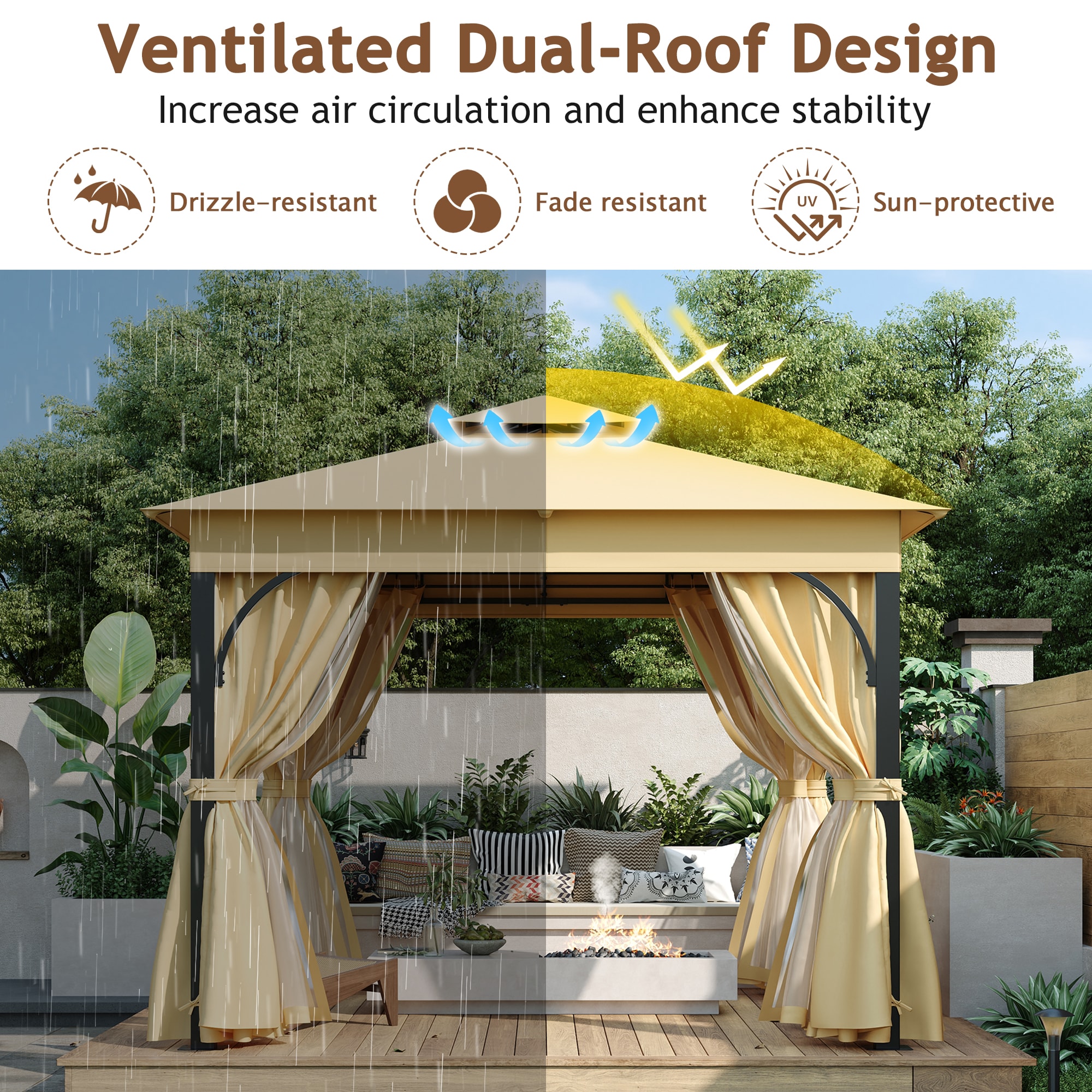 ModernLuxe L-N715P261160A Wood-Resin-Gazebos - View #3