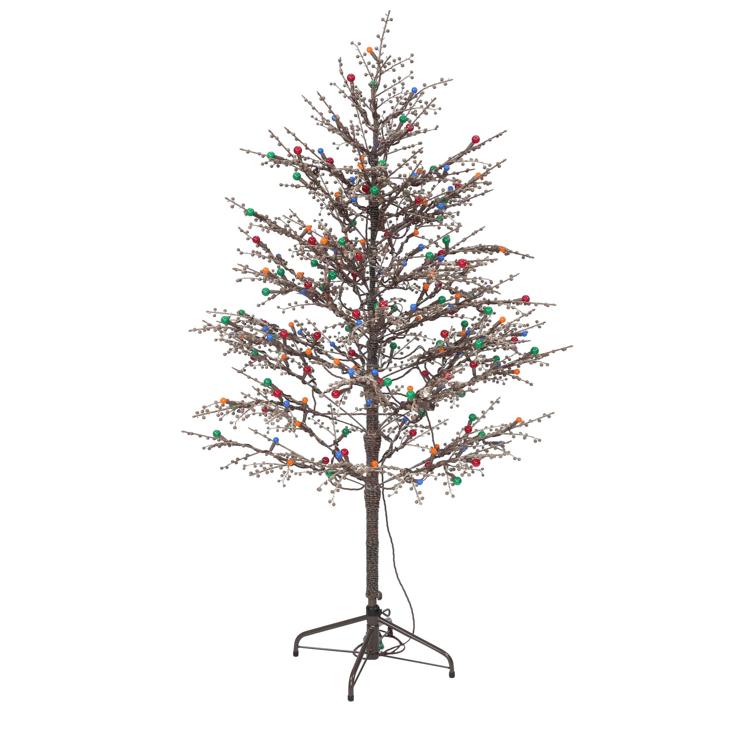 winterberry tree with multicolor led lights