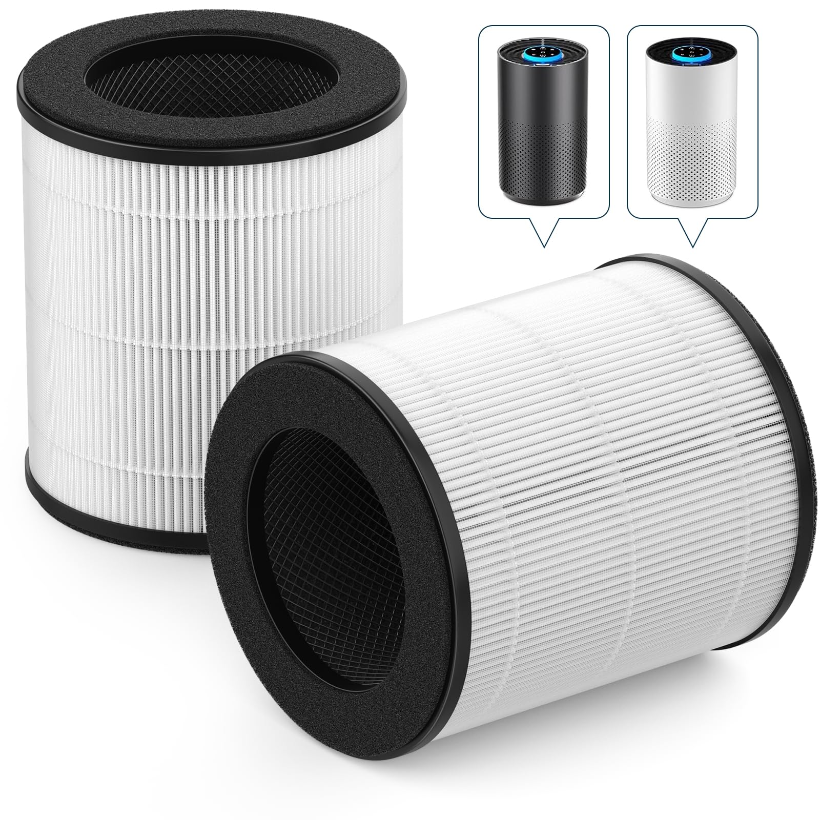 AKSCYZM  ZQA-4000C compatible filter pack Compatible with ZQA-4000C Air Purifier 3 in 1 high-efficiency 14 Filtration System 2 Pack durable home