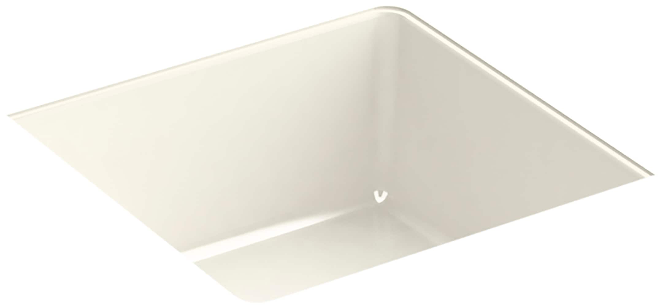 Verticyl Square Biscuit Ceramic Undermount Bathroom Sink