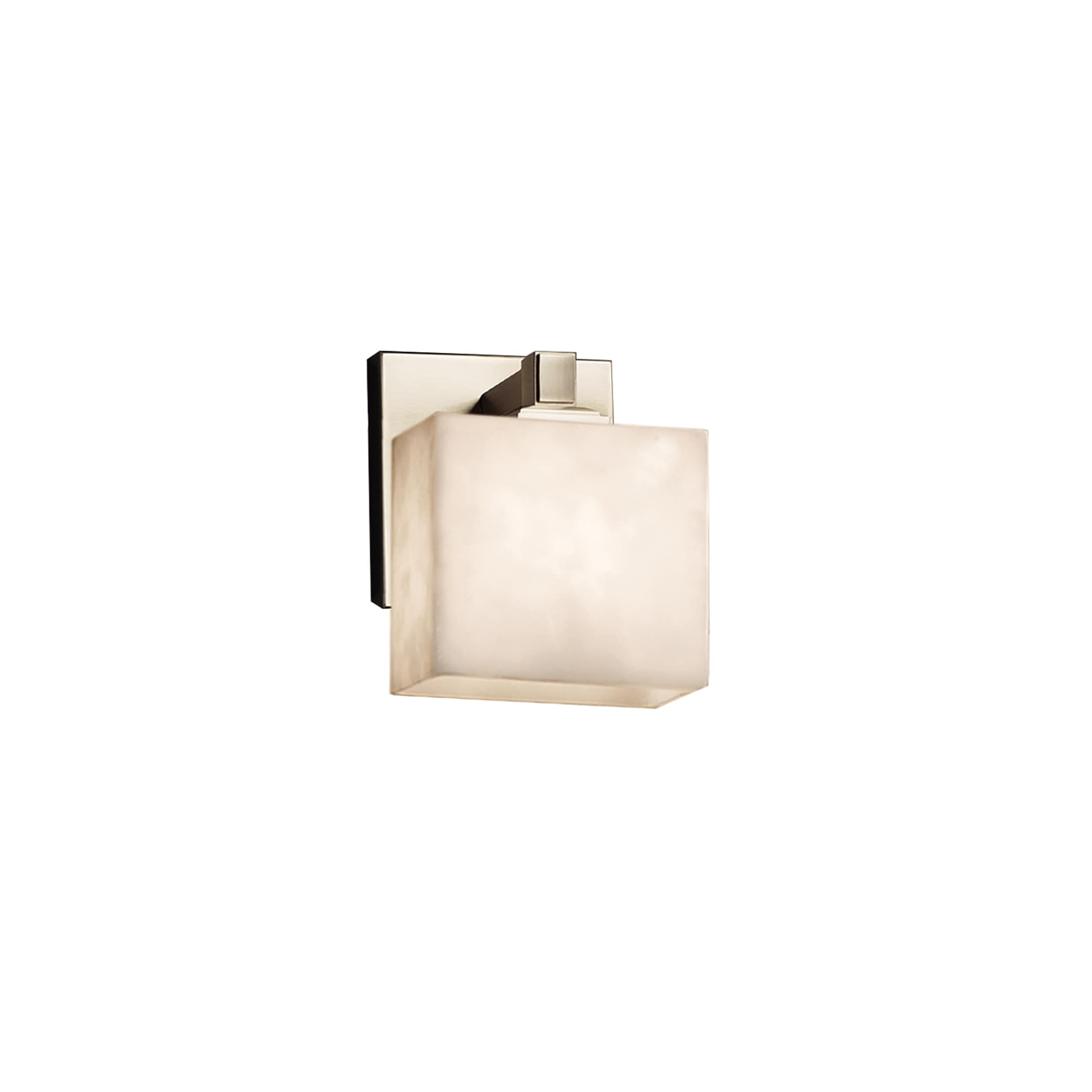 Justice Design Group CLD-8437-55-NCKL Clouds 5.5-in W 1-Light Brushed Nickel Transitional Wall Sconce