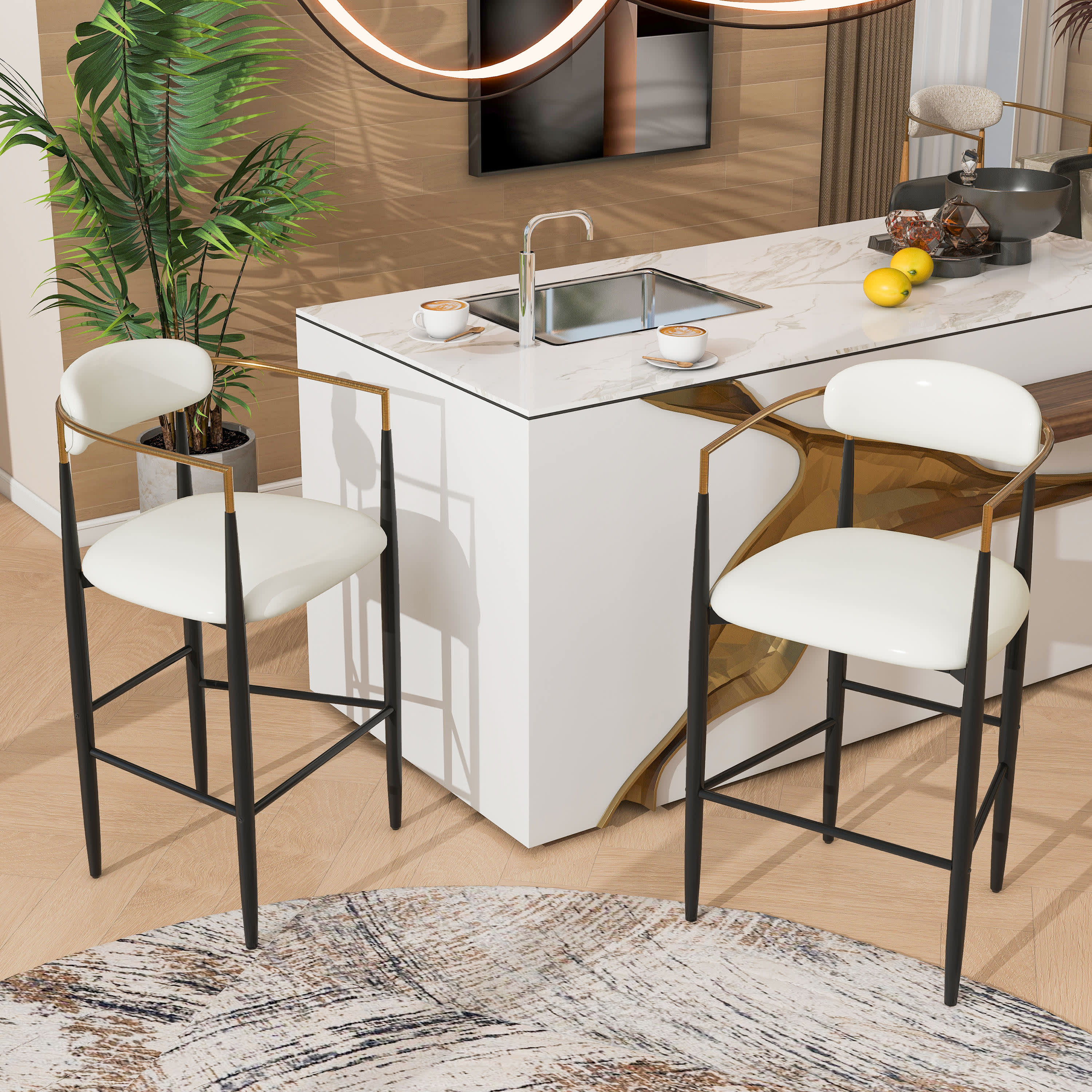 Vynxaria LEXY0150-DJCY-2WHB Dining-Chairs - View #2