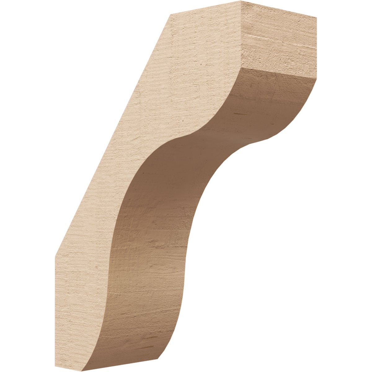 Ekena Millwork BRCUR05X12X16STARCPR 5-in x 16-in x 12-in Primed Urethane Stanfield Woodgrain TimberThane Knee Brace