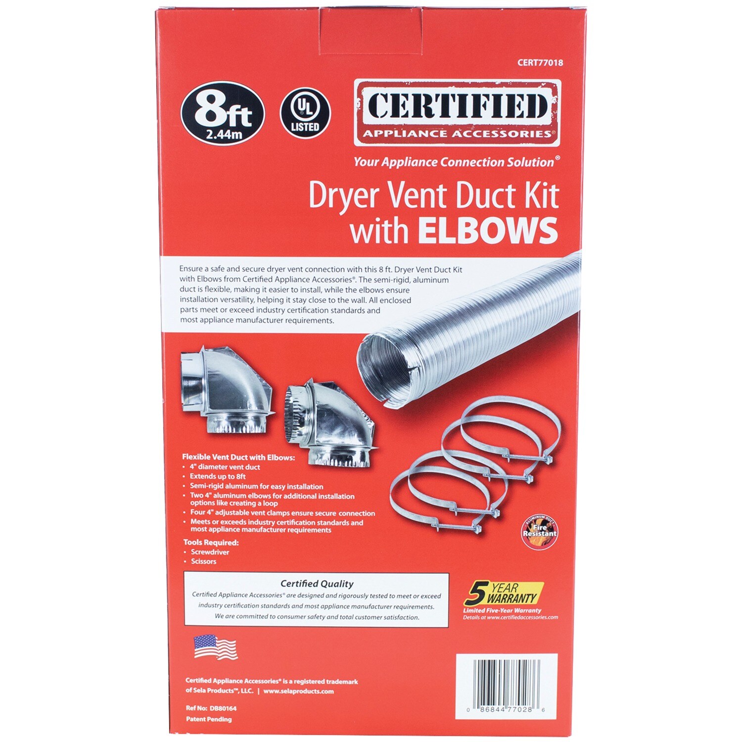 Certified Appliance Accessories 77018 Dryer-Vent-Kits - View #11