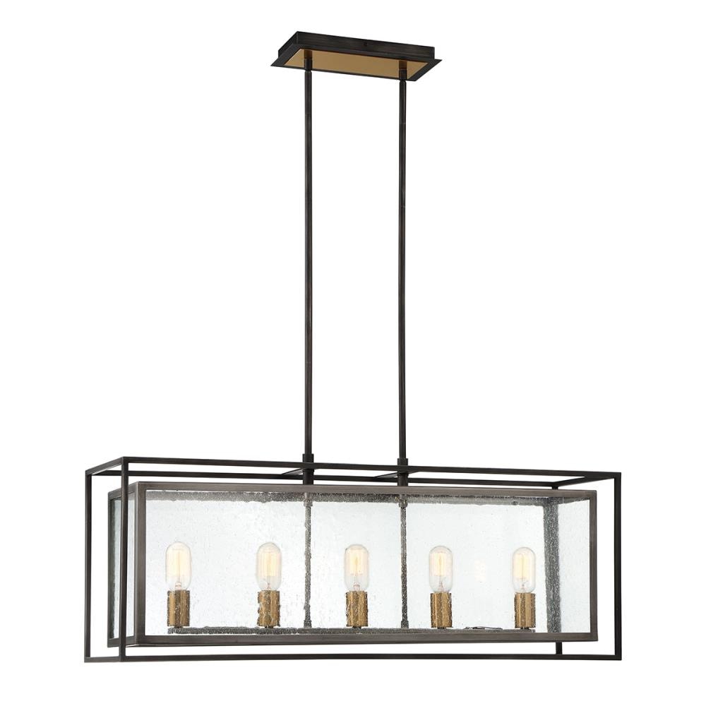 Eurofase 33696-010 Affilato 5 -Light Black Industrial For Use in Dining Rooms, Foyers, Kitchens, Living Rooms Chandelier