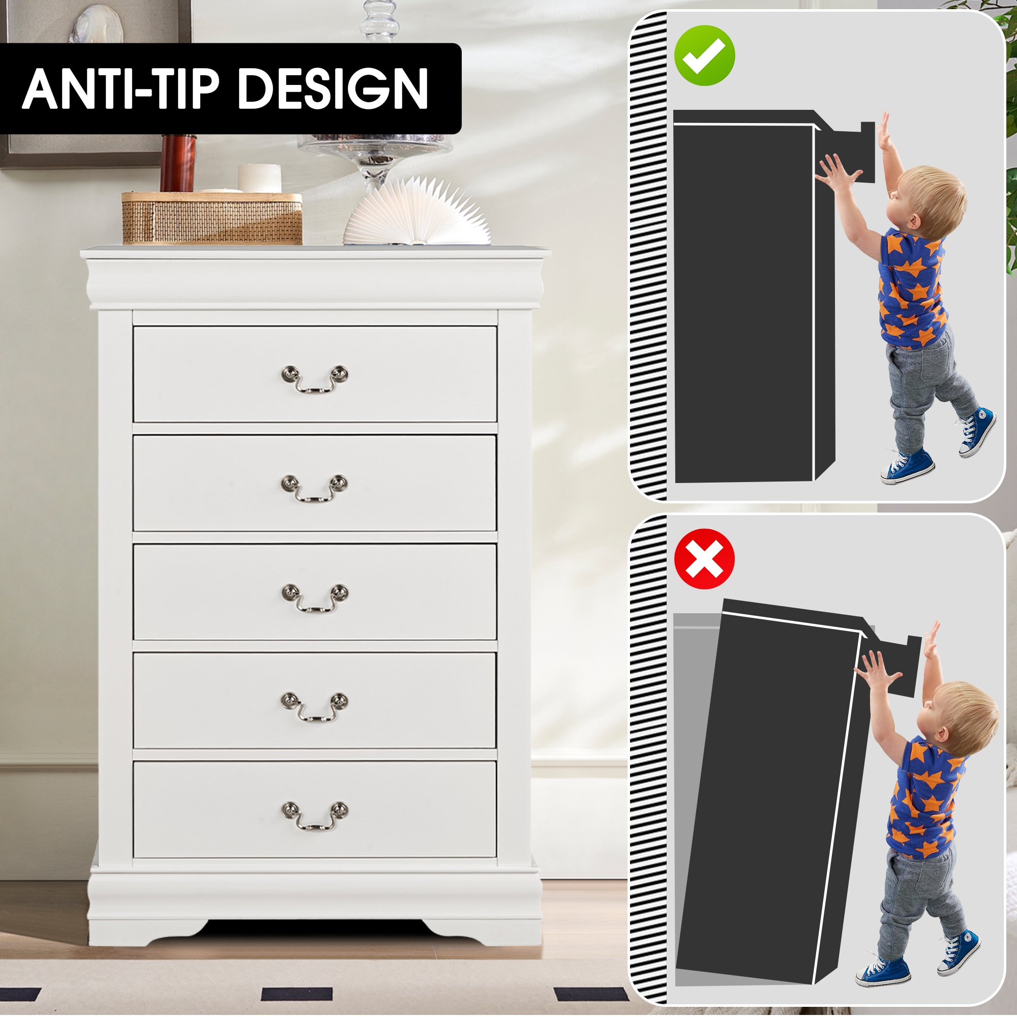 Matrix Decor MDFM7866WH-C dressers - View #4