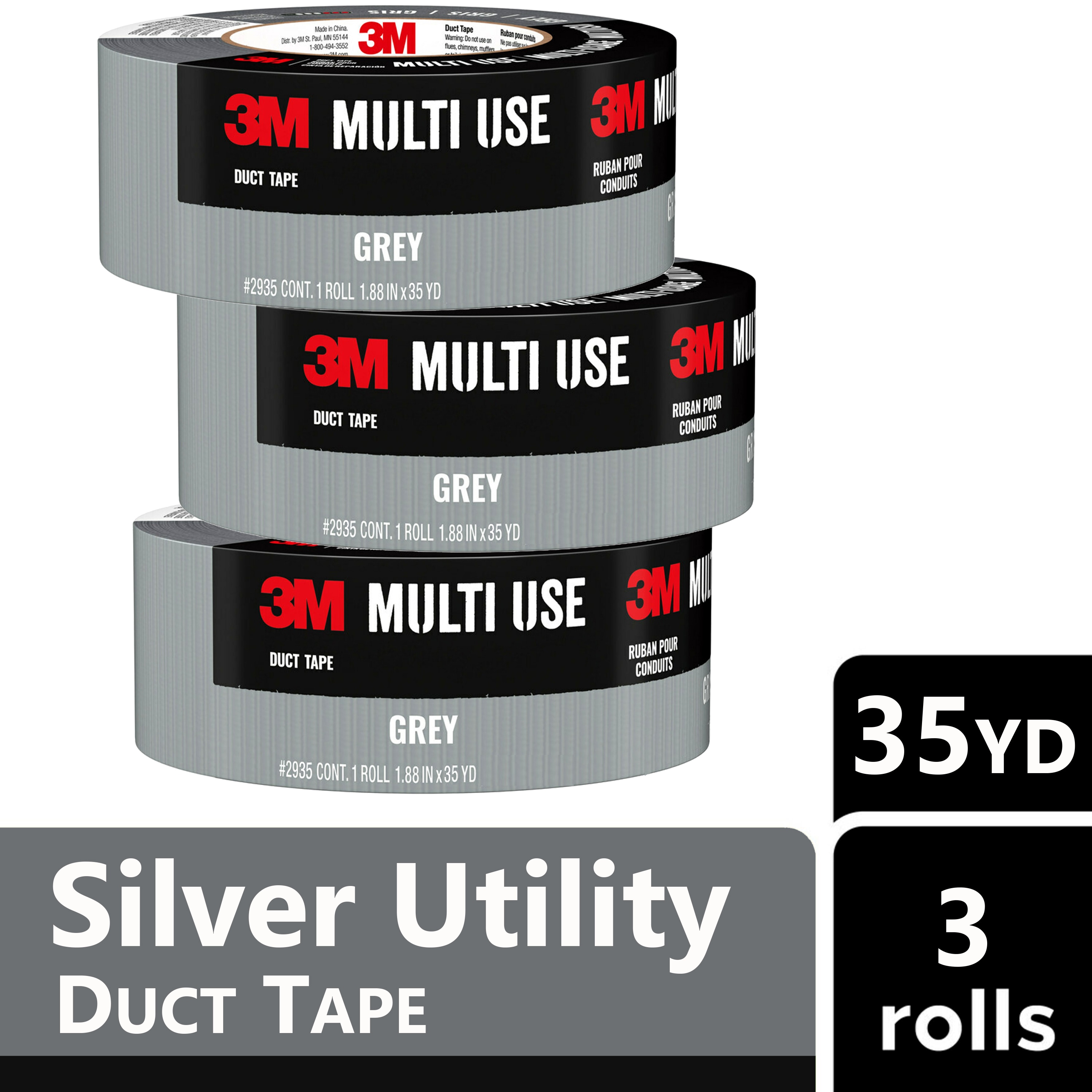 Duck Utility Duct Tape Grey 1.88inch x 55yd, DUCK
