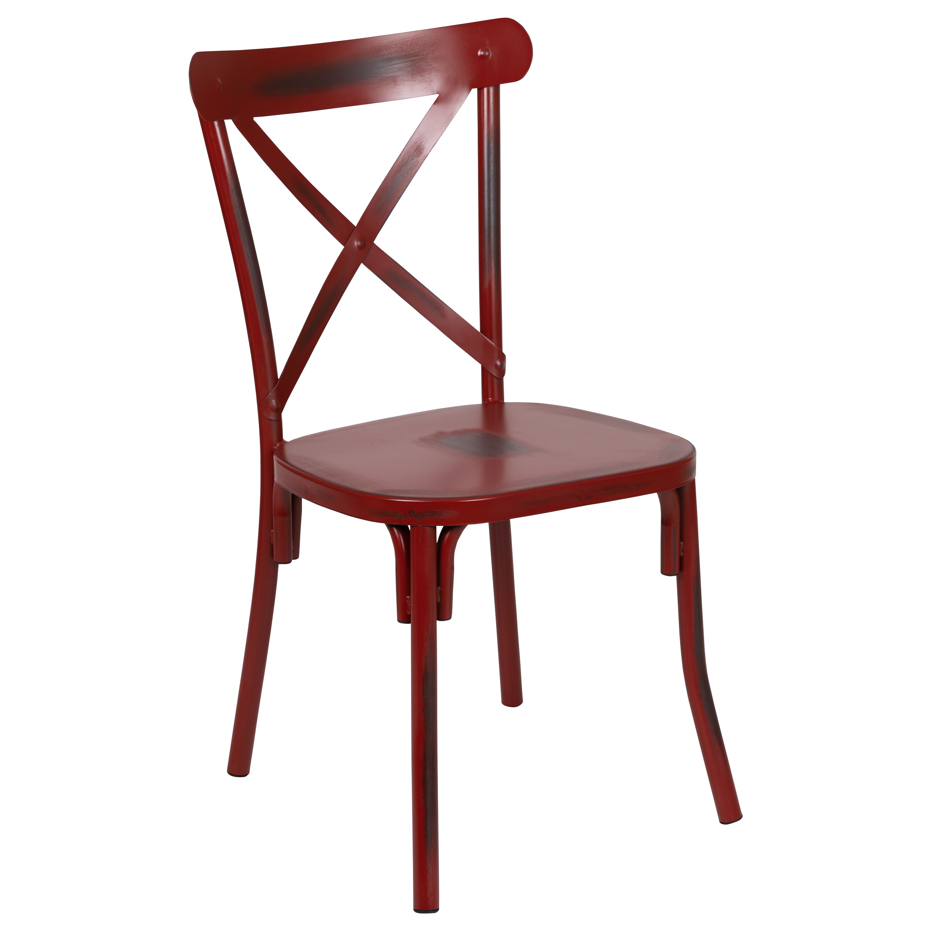 Flash Furniture 889142938453 Modern Distressed Red Contemporary Accent Chair