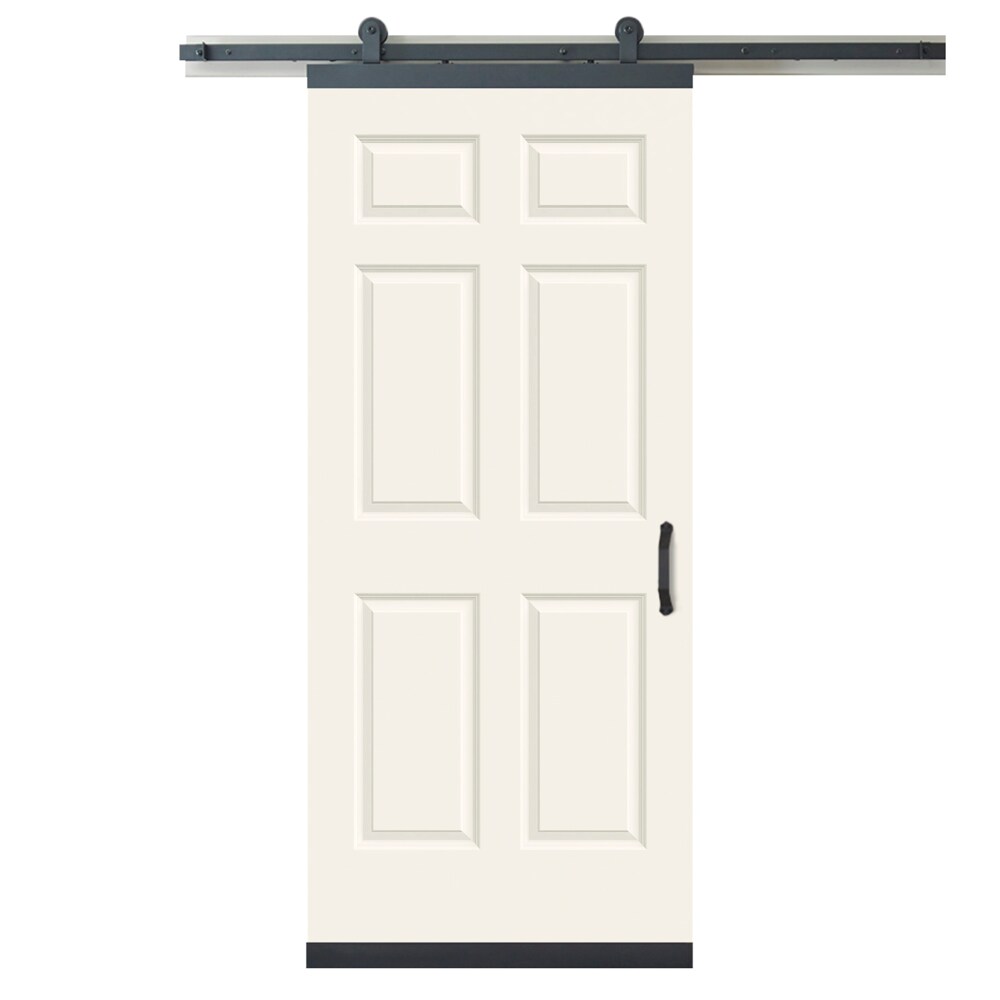 RELIABILT LO1344941 36-in x 80-in Moonglow Molded composite Hollow core Single Barn Door (Hardware Included)