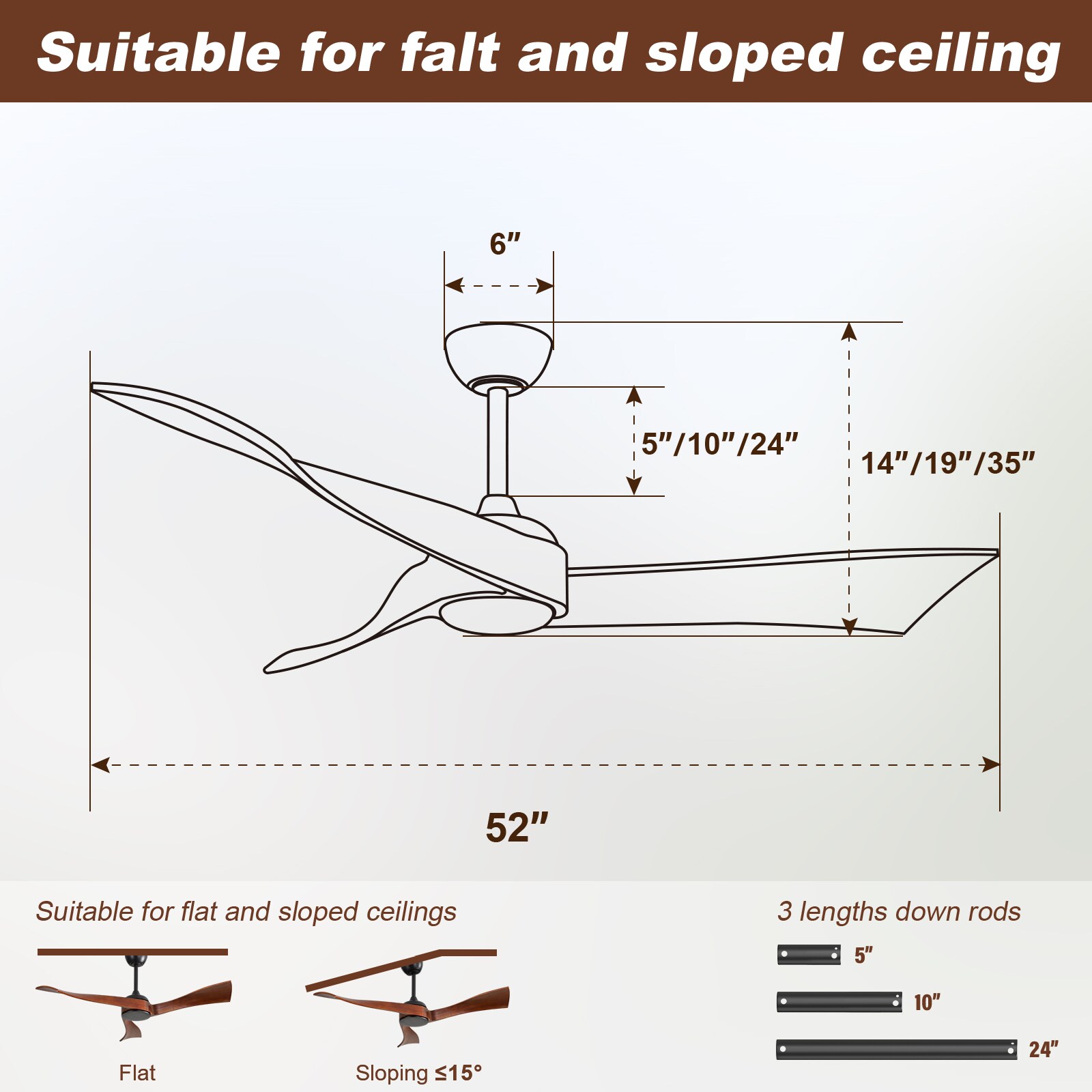 Sofucor L-52K012-BK-WDHTM60W Ceiling-Fans - View #7