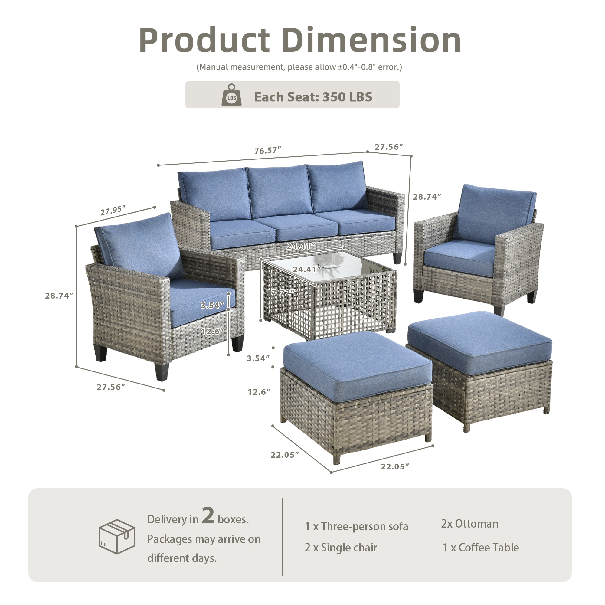 weaxty HMBNGRS300S61 Patio-Conversation-Sets - View #7