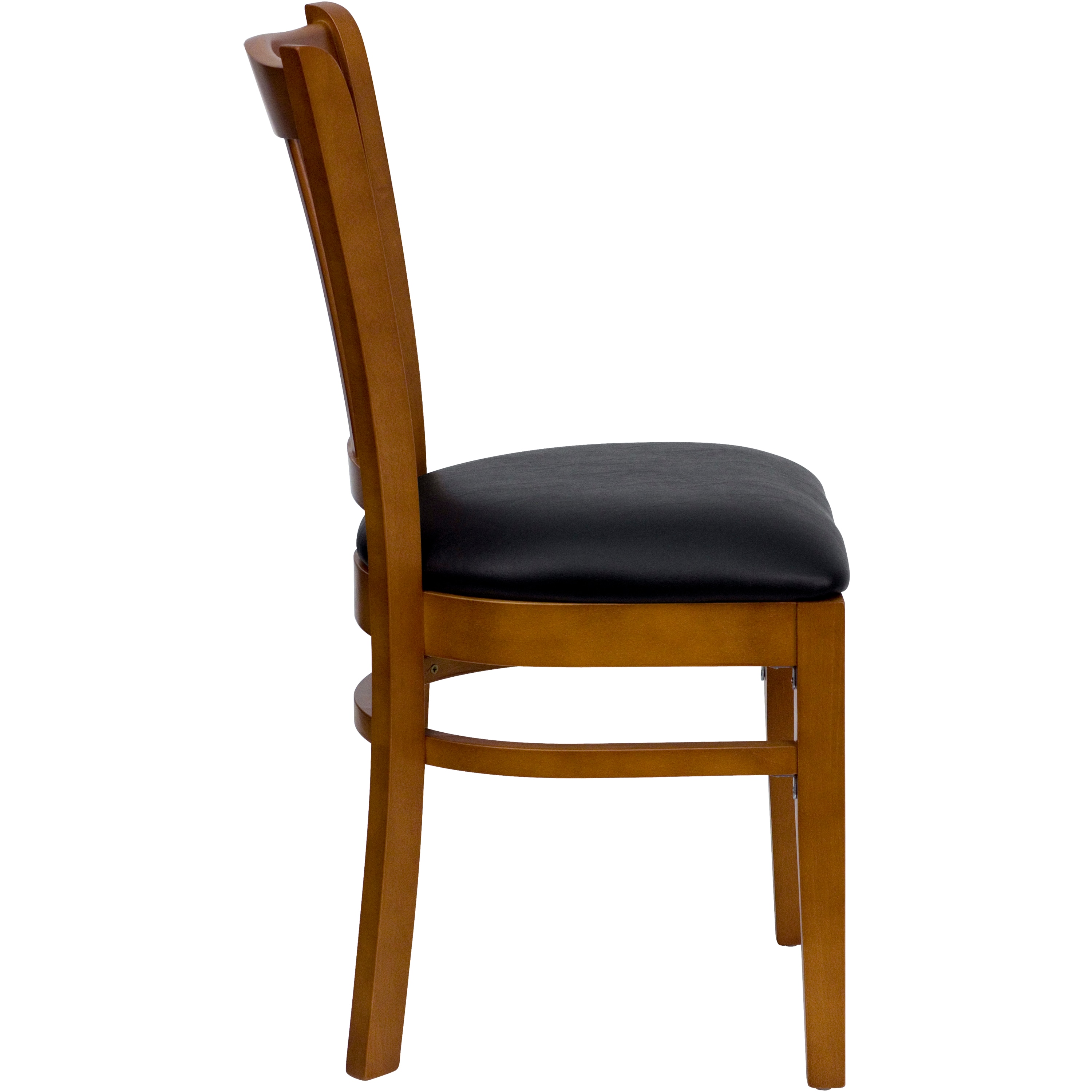Elegant Windsor High Back Slat Chair in Black and Cherry Wood