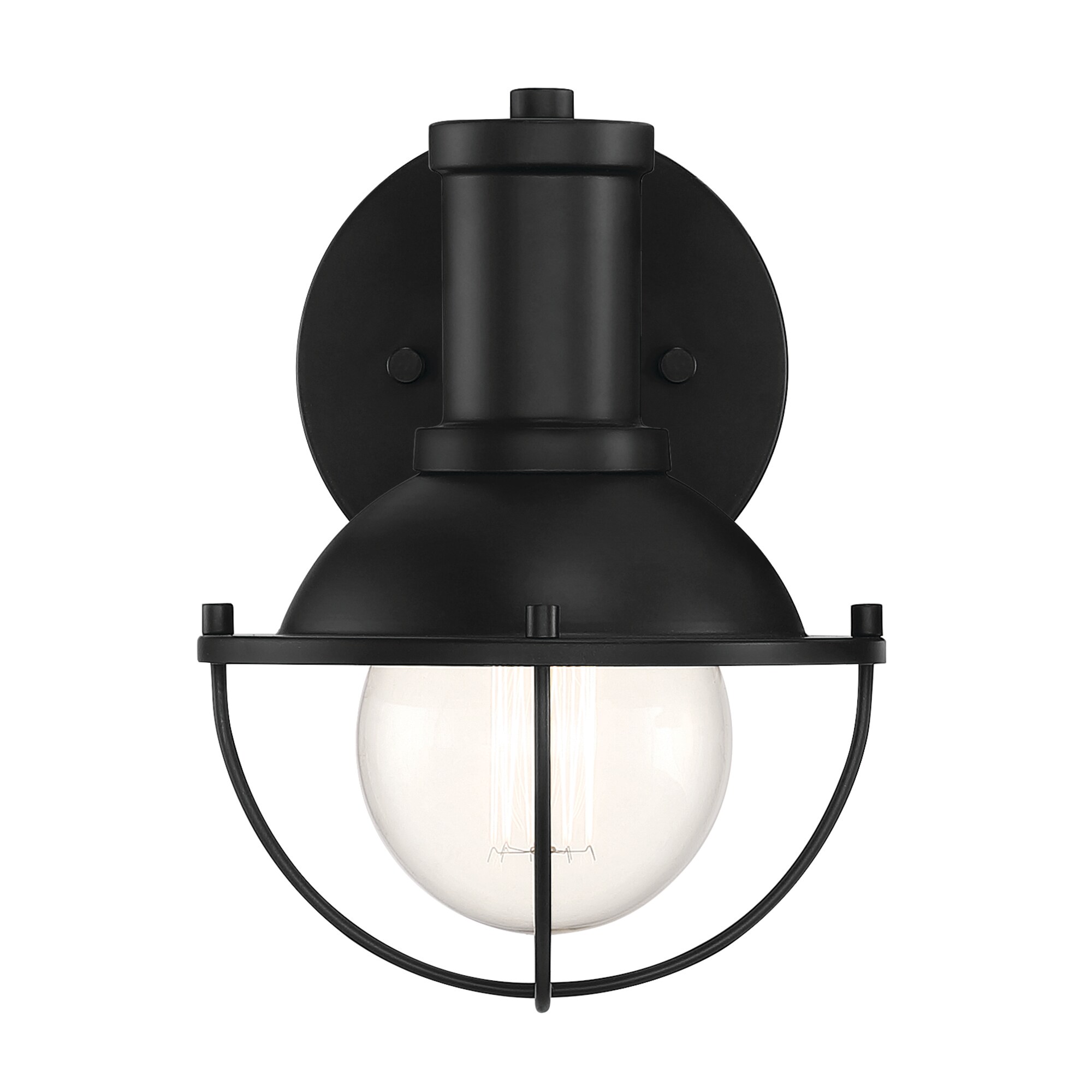 Matte Black Industrial Farmhouse Dimmable Wall Sconce