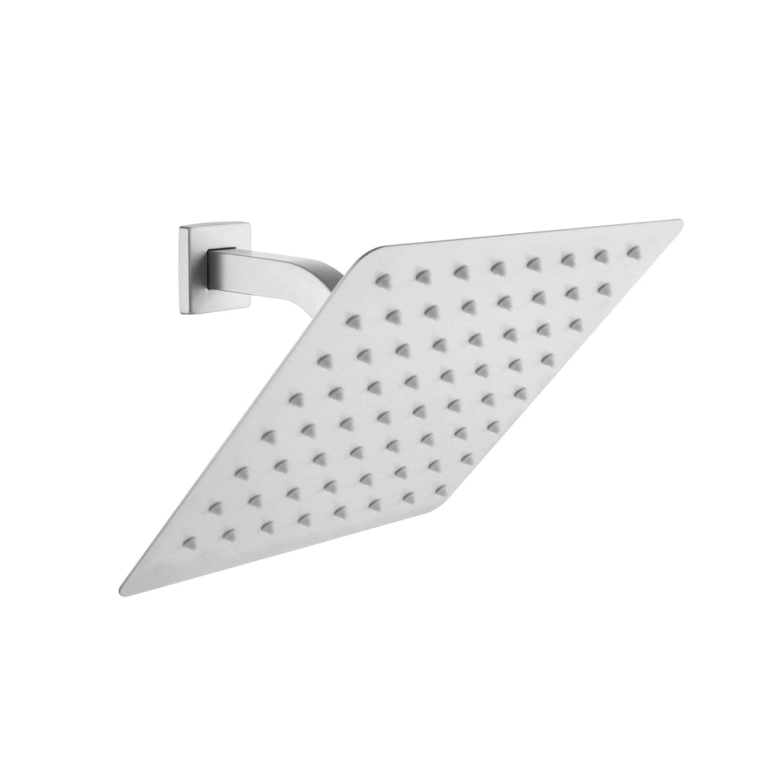 OGETFUUR 8in High Pressure Chrome Rain Shower Head with Soft Anti-Clogging Silicone Jets
