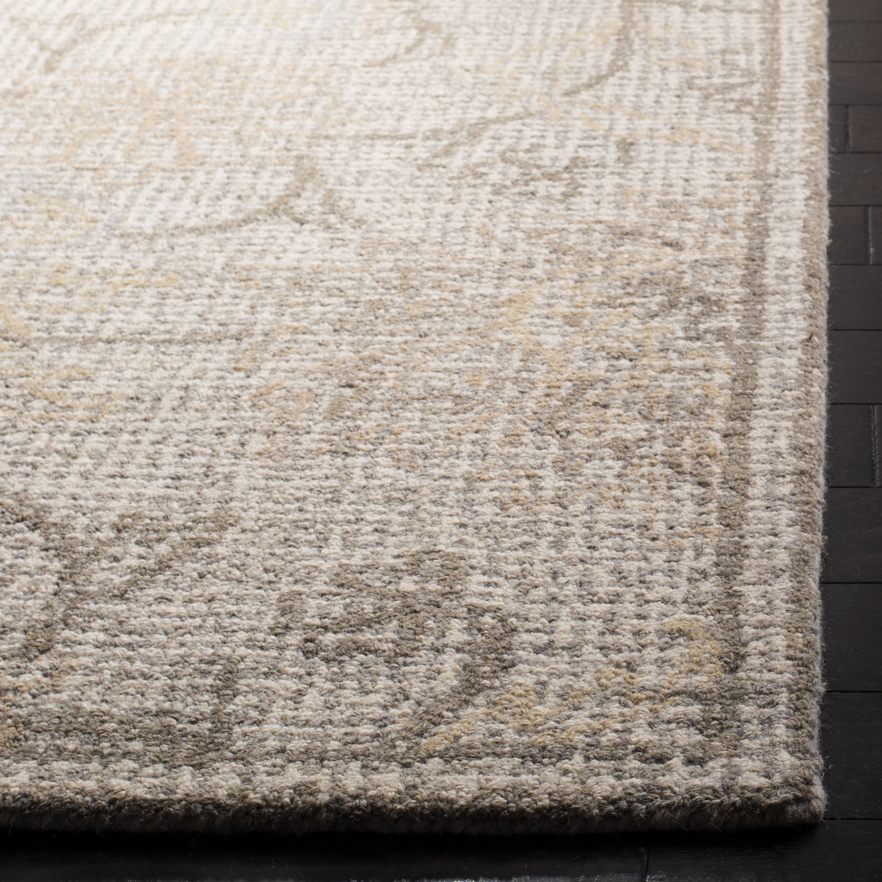 Gray Abstract Hand-Tufted Wool 8' x 10' Area Rug