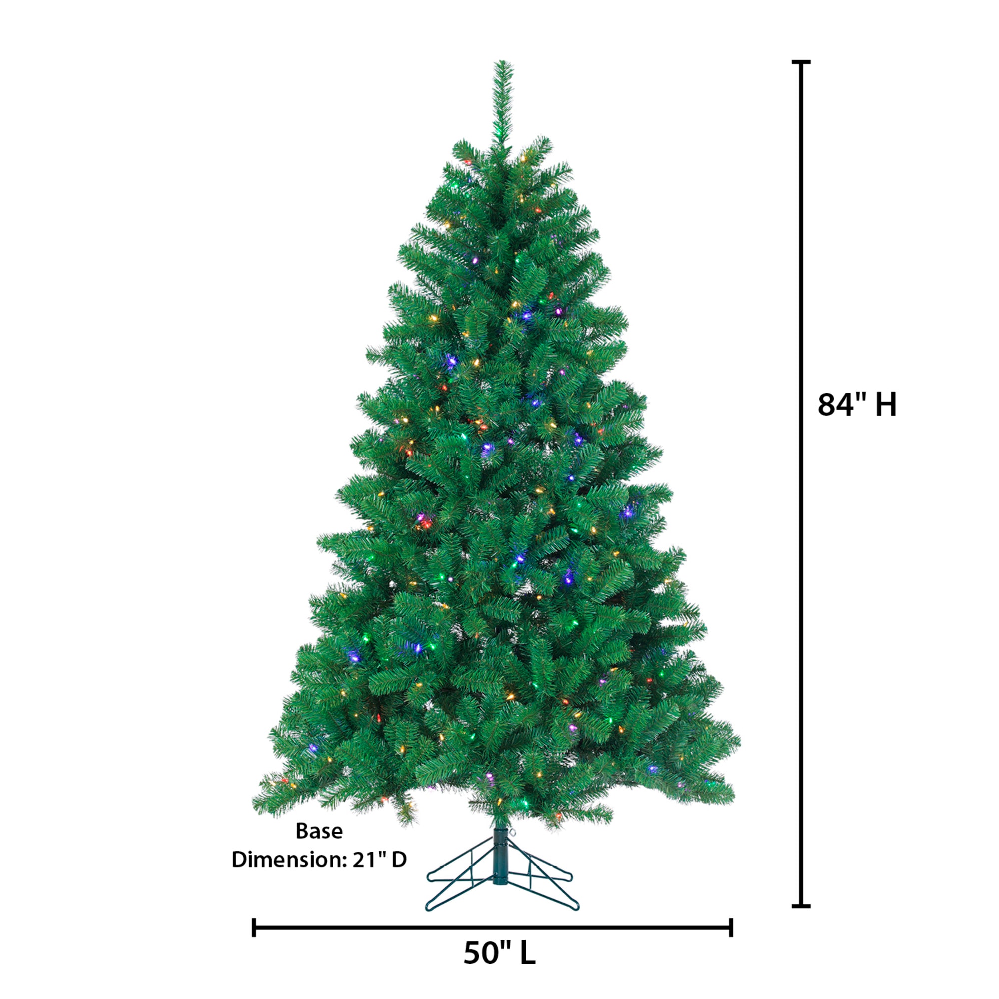 Sterling Tree Company 7-ft Pine Pre-lit Artificial Christmas Tree with ...