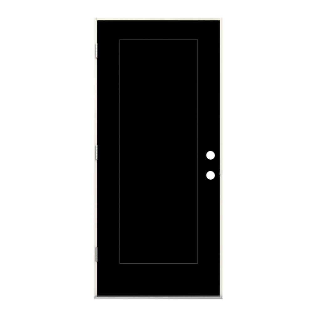 JELD-WEN LOWOLJW229900063 36-in x 80-in x 4-9/16-in Steel Right-Hand Outswing Eclipse Painted Prehung Front Door Insulating Core