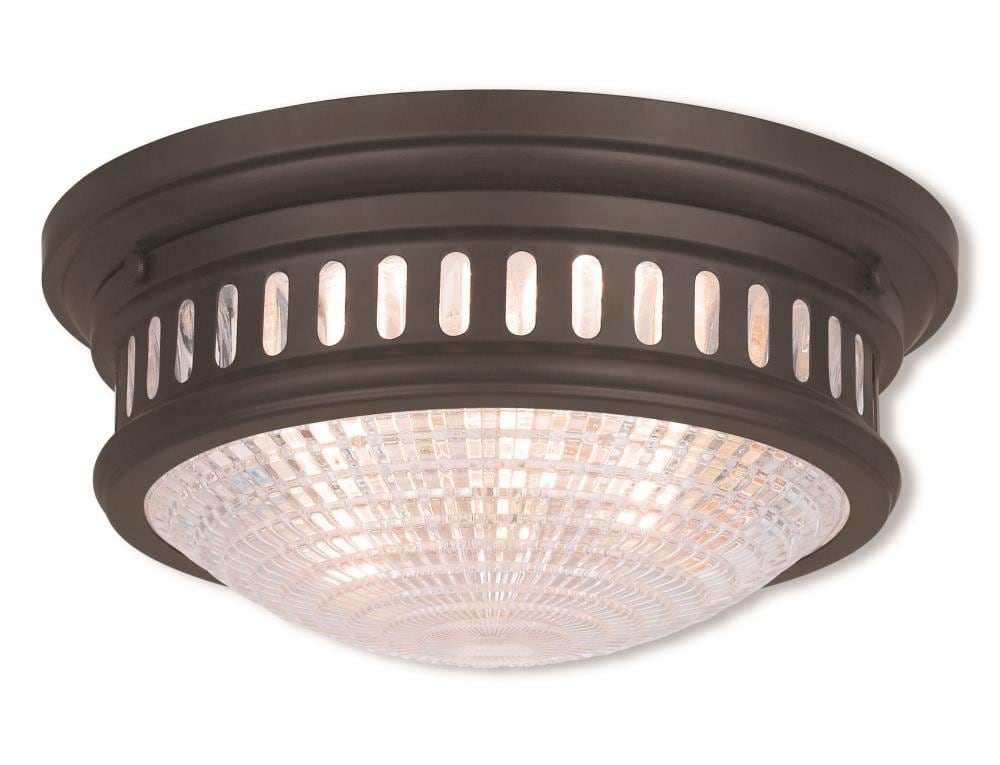 Livex Lighting 73052-07 Berwick 2 -Light 13-in Matte Bronze Flush Mount Light