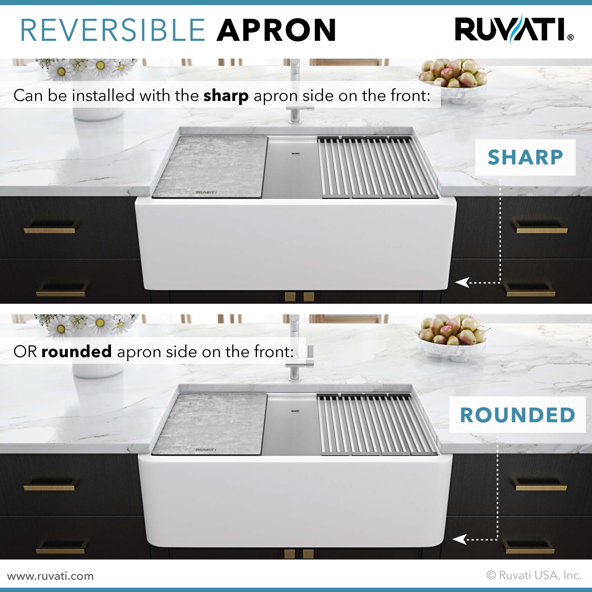 Ruvati RVG1533WH Kitchen-Sinks - View #8