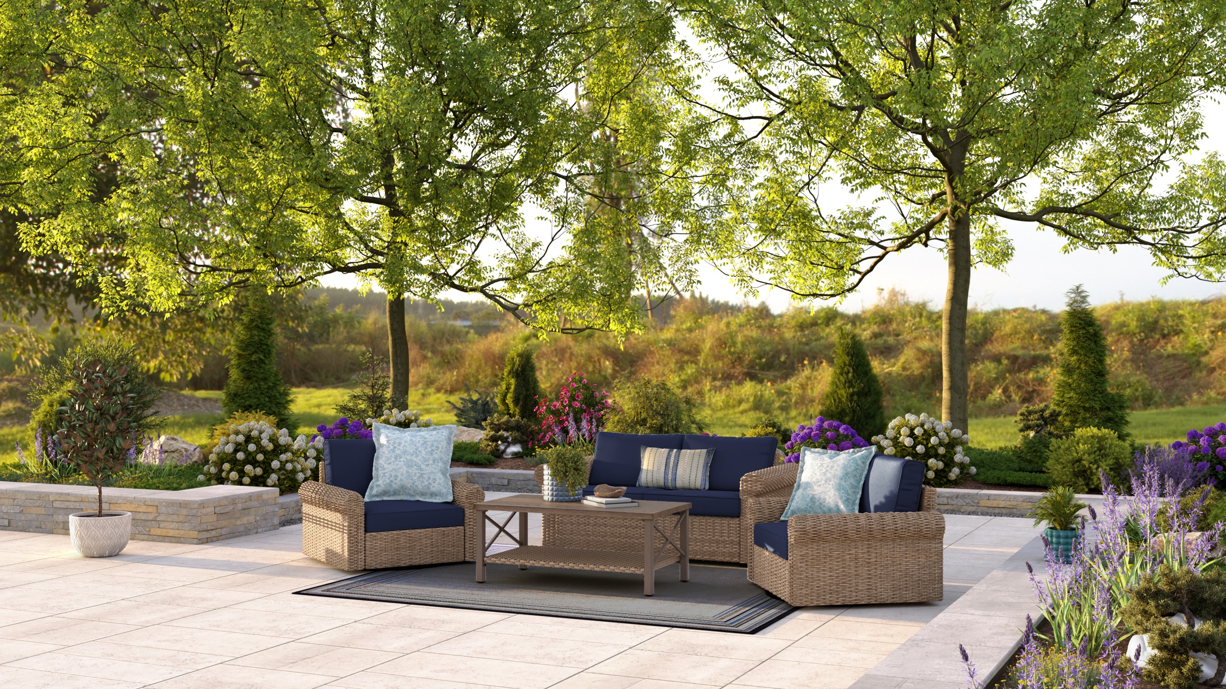allen + roth 722.110-42-NV Patio-Conversation-Sets - View #3