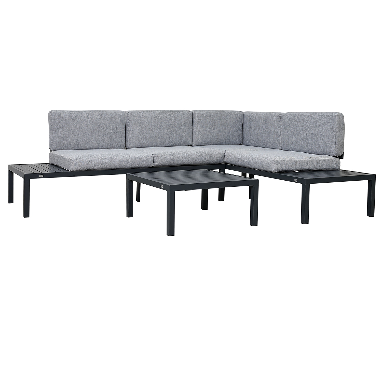 Bybafun YA0100060 3-Piece Patio Conversation Set with Gray Cushions