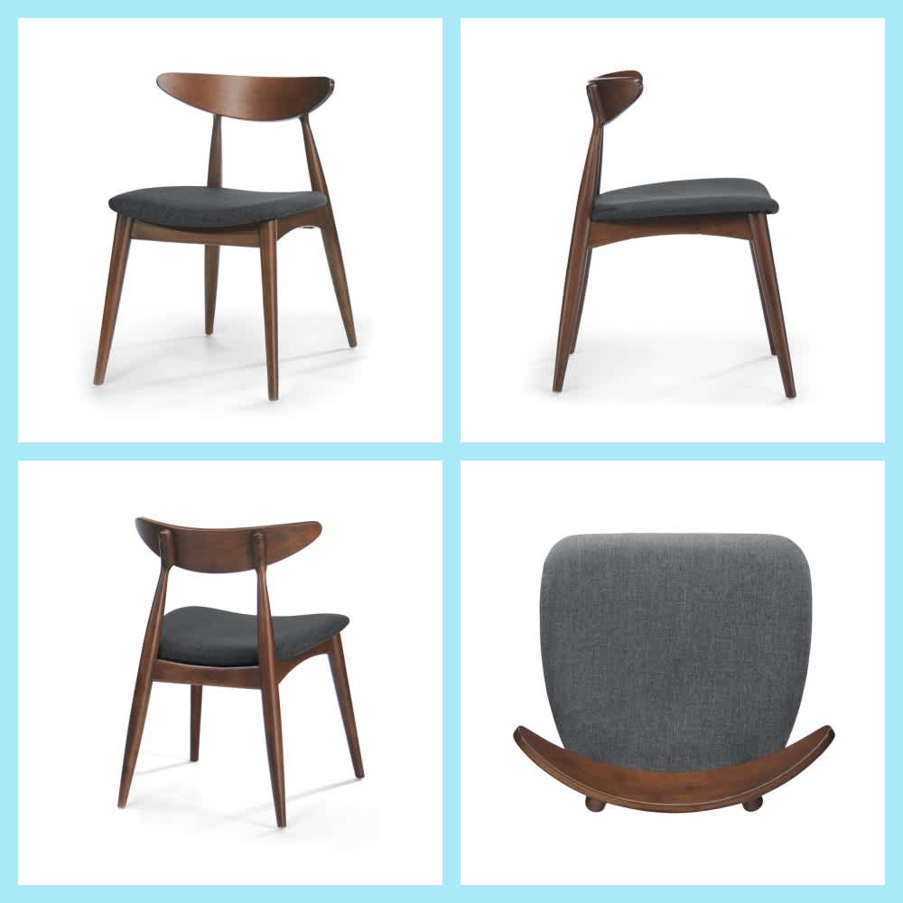 Coolbibila TOM-DINING-CHARCOAL Dining-Chairs - View #4