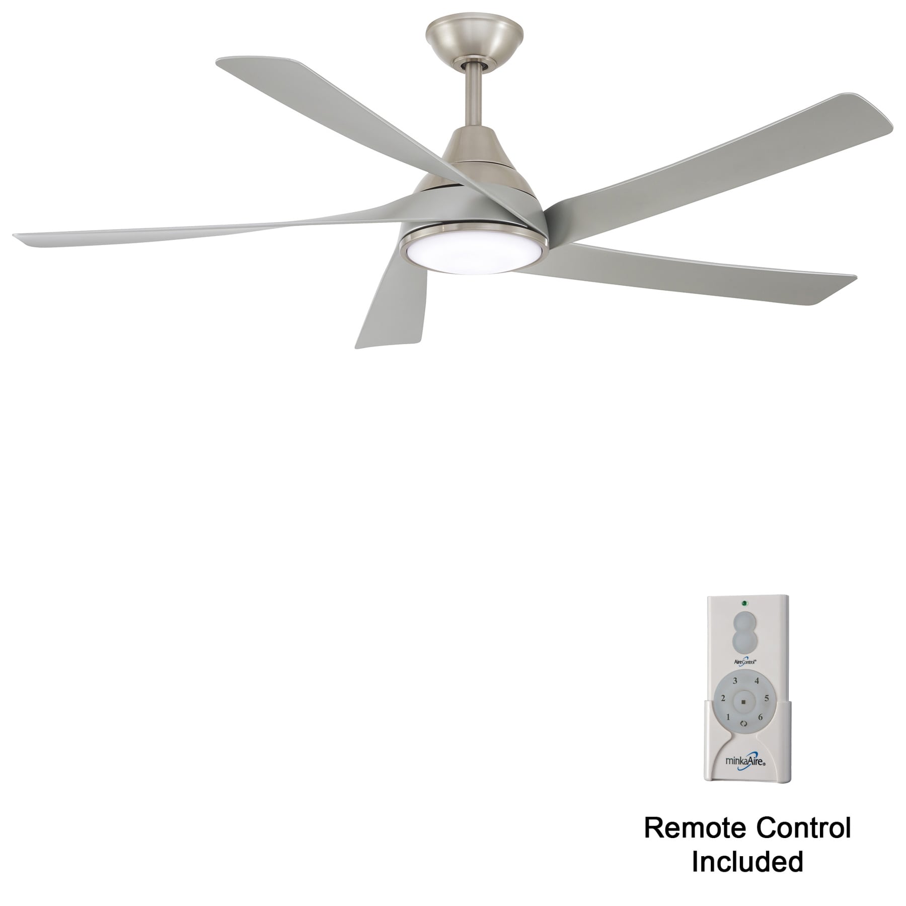 Minka Aire Transonic 56-in Brushed Nickel Integrated LED Indoor 