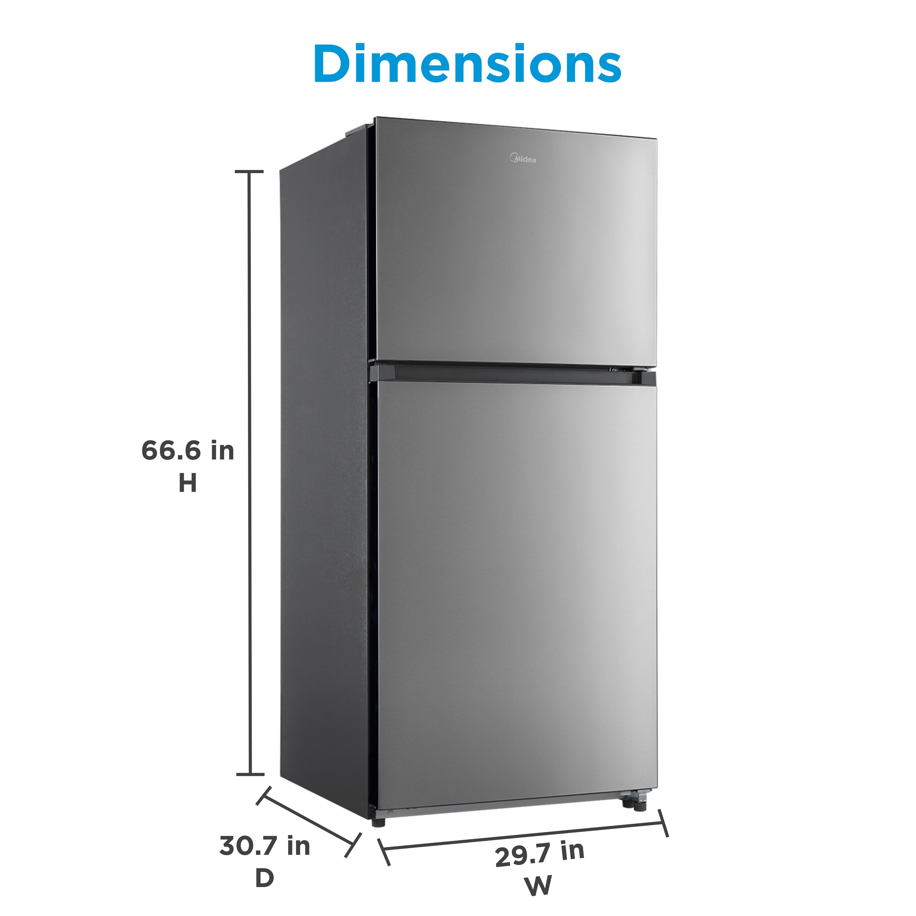 Midea MRT18D3BST Top-Freezer-Refrigerators - View #12