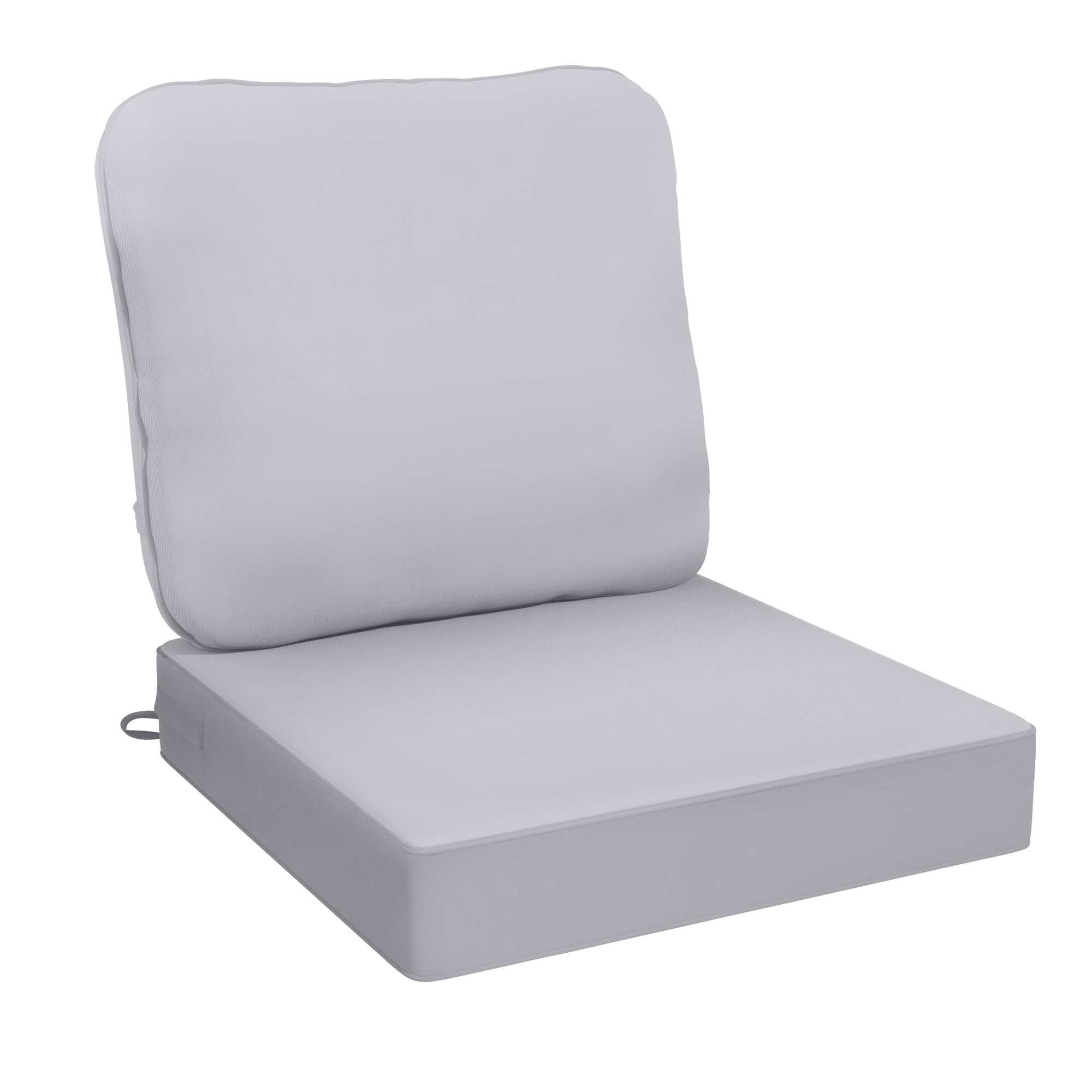 AAAAAcessories 24-in X 24-in Light Gray Deep Seat Patio Chair Cushion ...