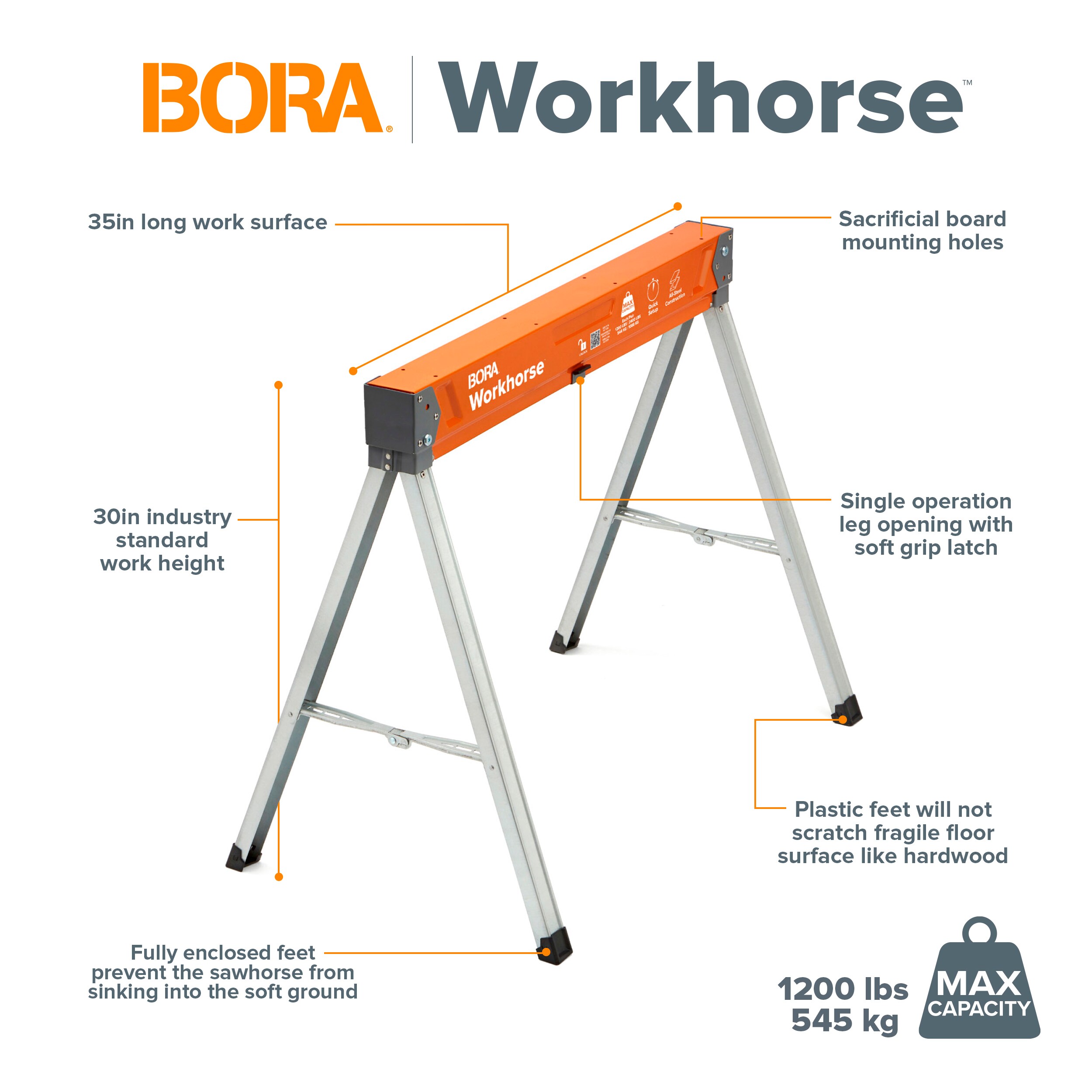 BORA PM-3330T Saw-Horses - View #2