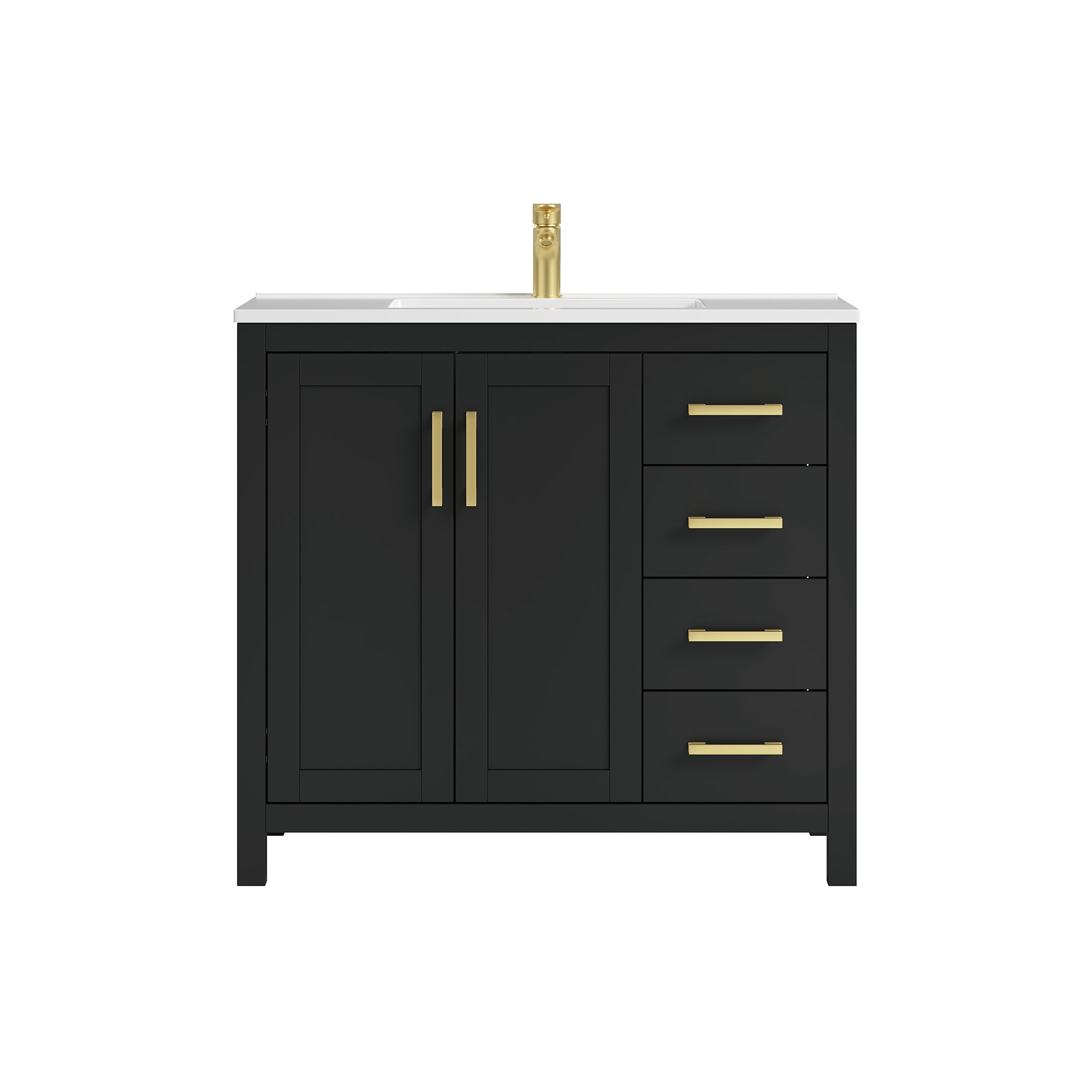 DELUXE LIVING V24033KD-36BK Bath-Vanity-Combo - View #2