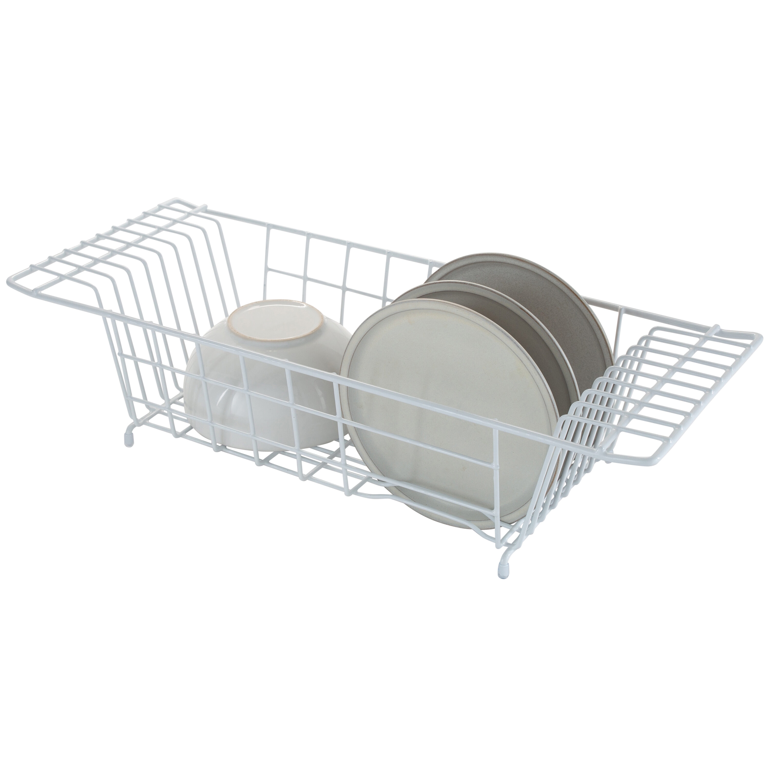 Kitchen Details Infinity Link Dish Rack With Cutlery Holder, Rust