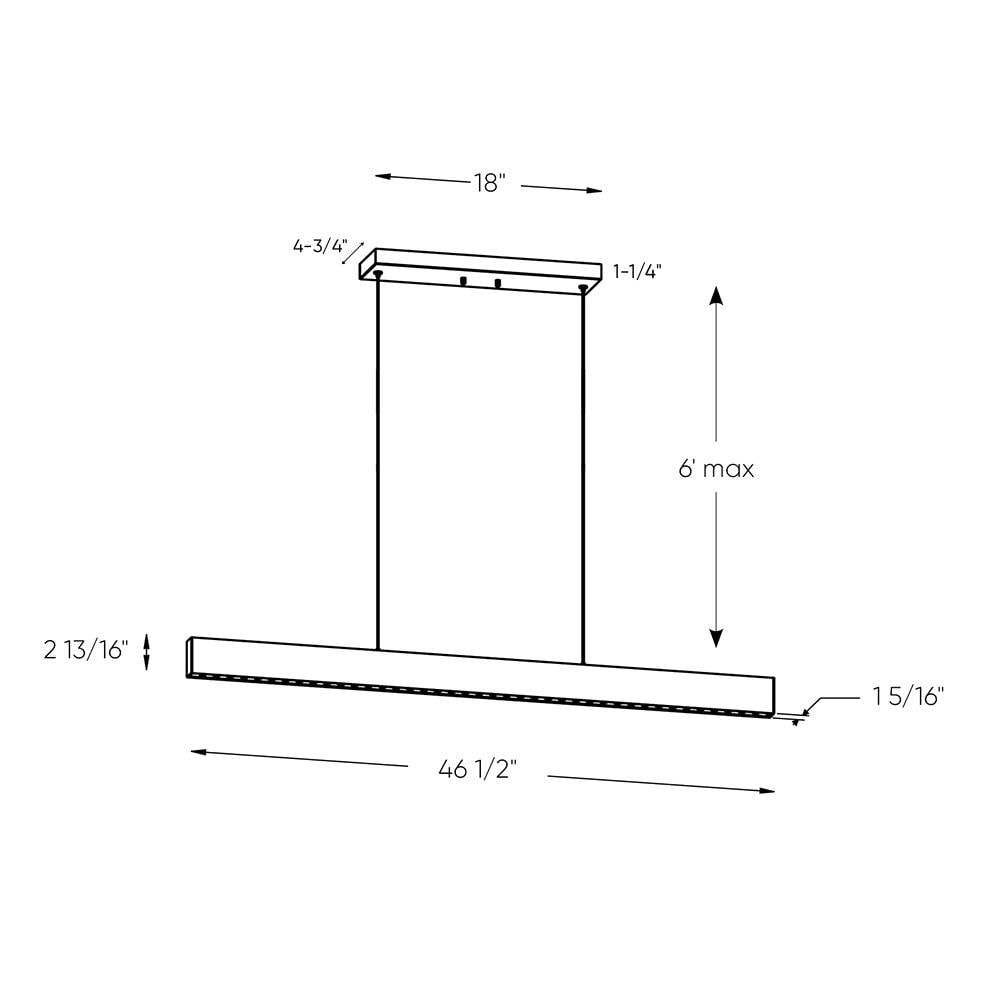 DALS Lighting MSLPD48-3K-BK Pendant-Lights - View #2