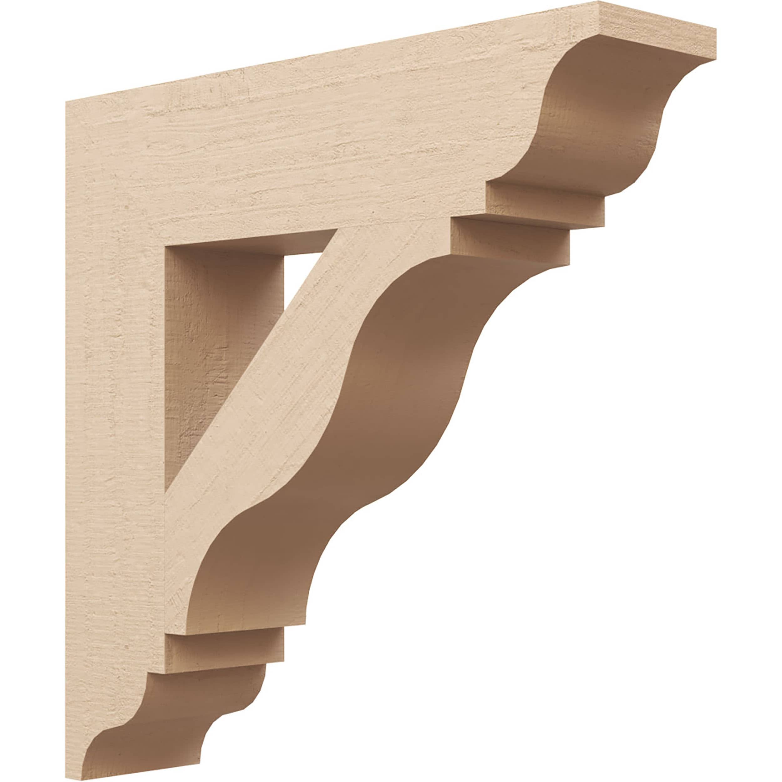 Ekena Millwork 2116872 Funston Rough Cedar Woodgrain TimberThane 5-1/2-in x 24-in x 24-in Brown Urethane Standard bracket