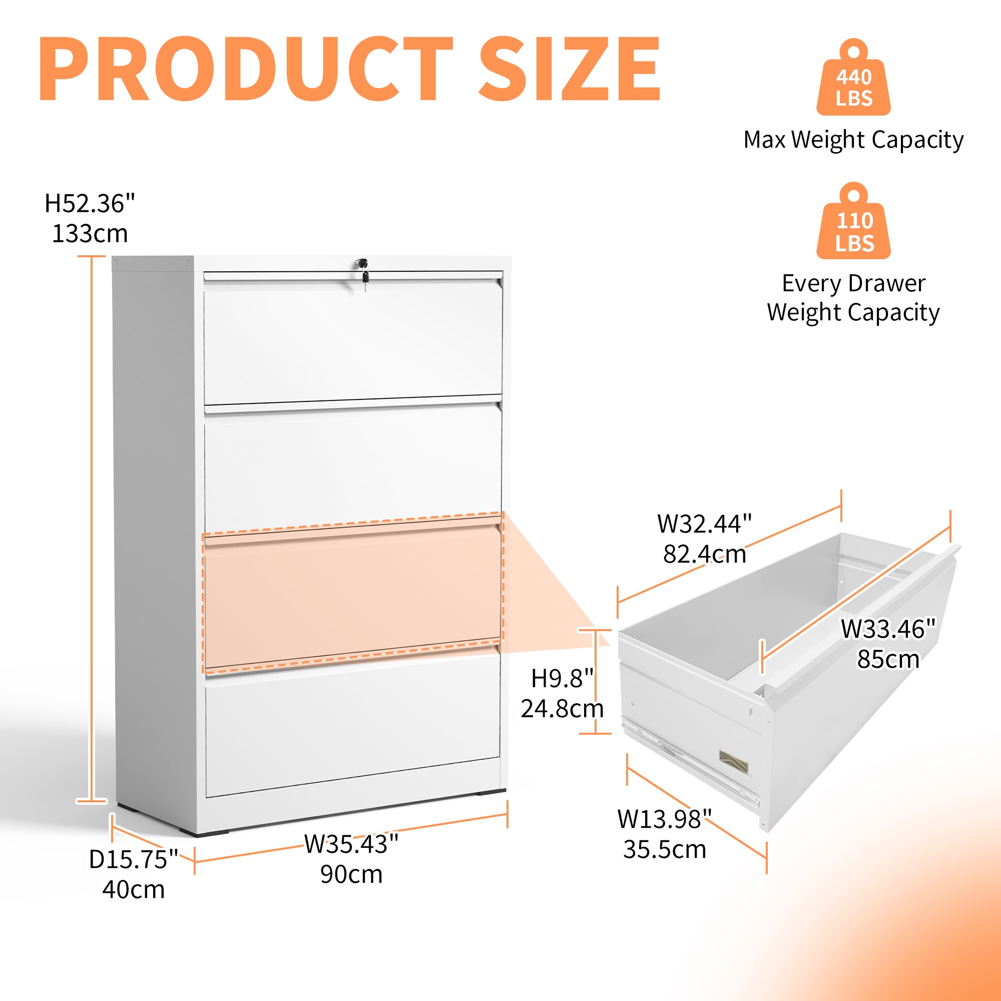 VIYET VIYET-A-746364348043 Filing-Cabinets - View #3